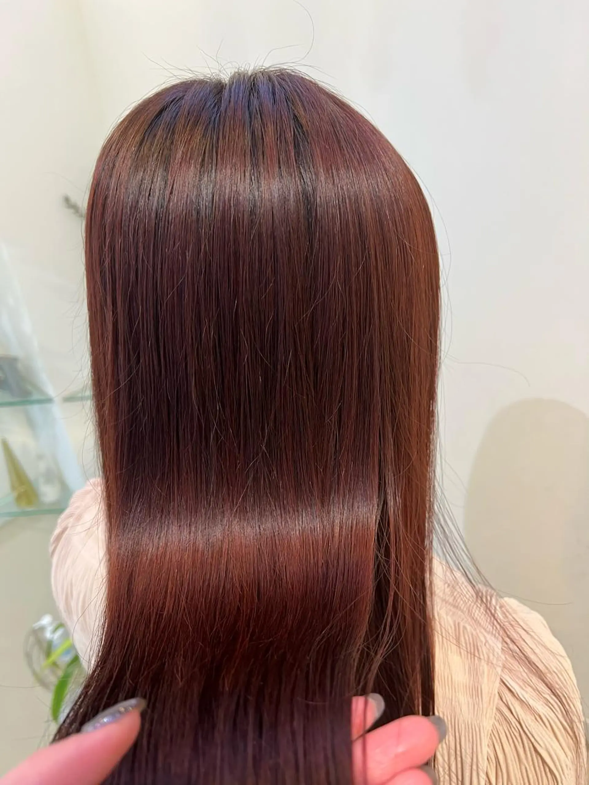 カラー ブリーチしない暖色 カラー🥀杉 優菜のヘアスタイル