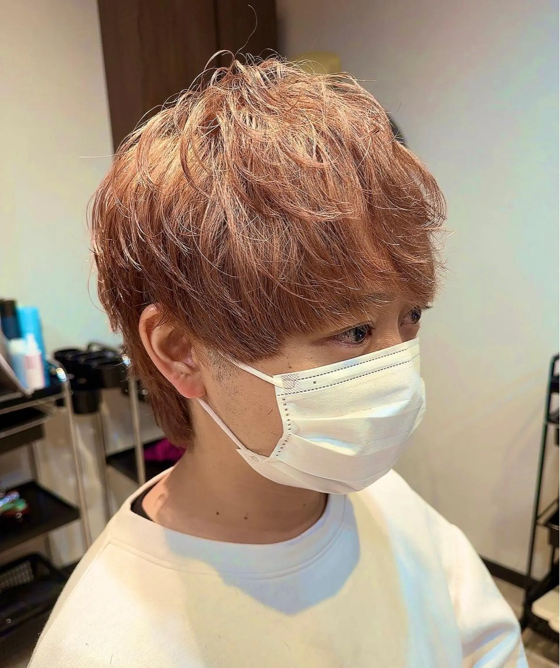 カラー メンズ ヘアカラー 髪質改善&ストレート ‪✂︎‬鈴木青樹のヘアスタイル