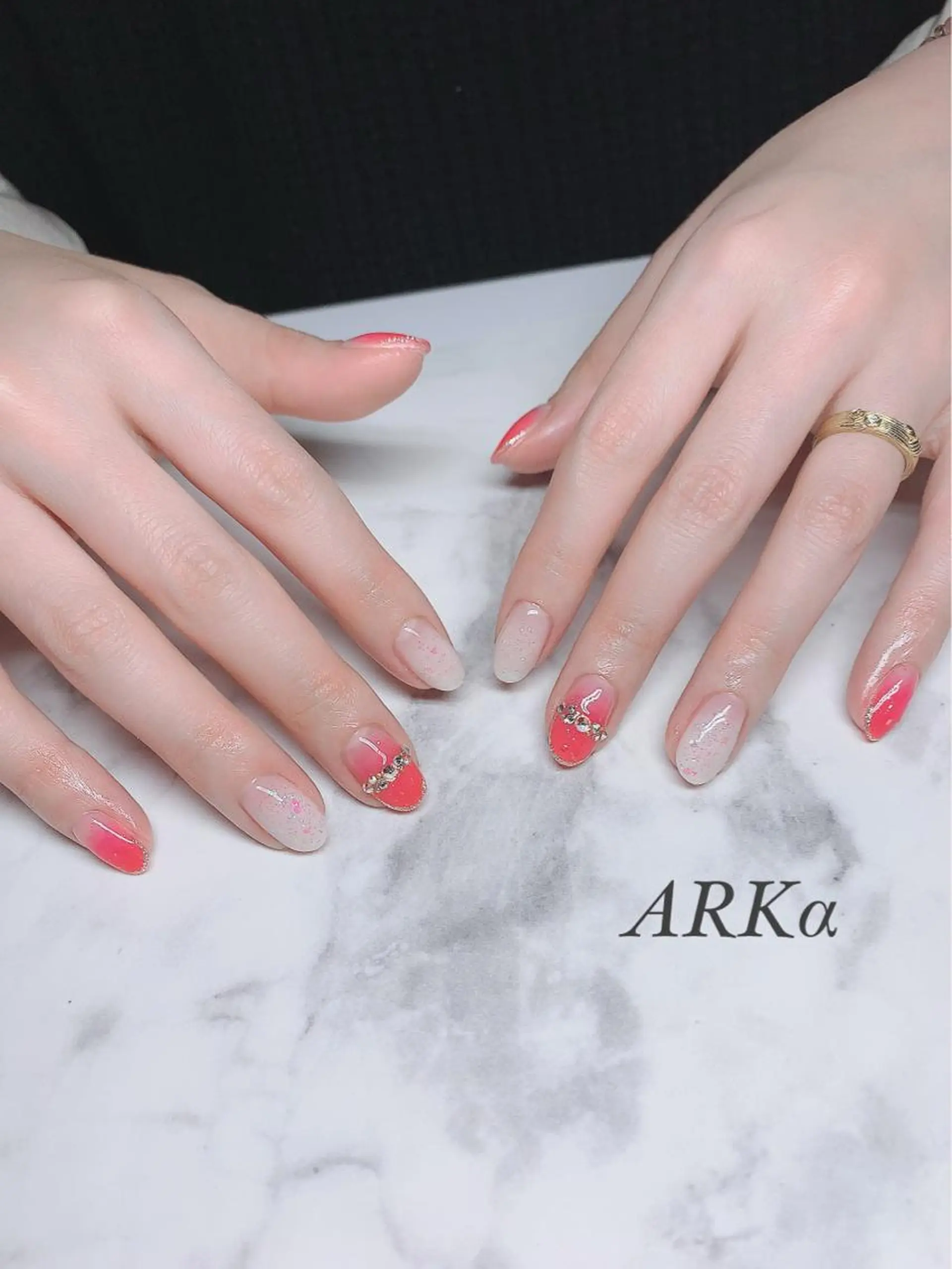 ショート ネイル ハンドネイル Nailsalon ARKαのネイルデザイン
