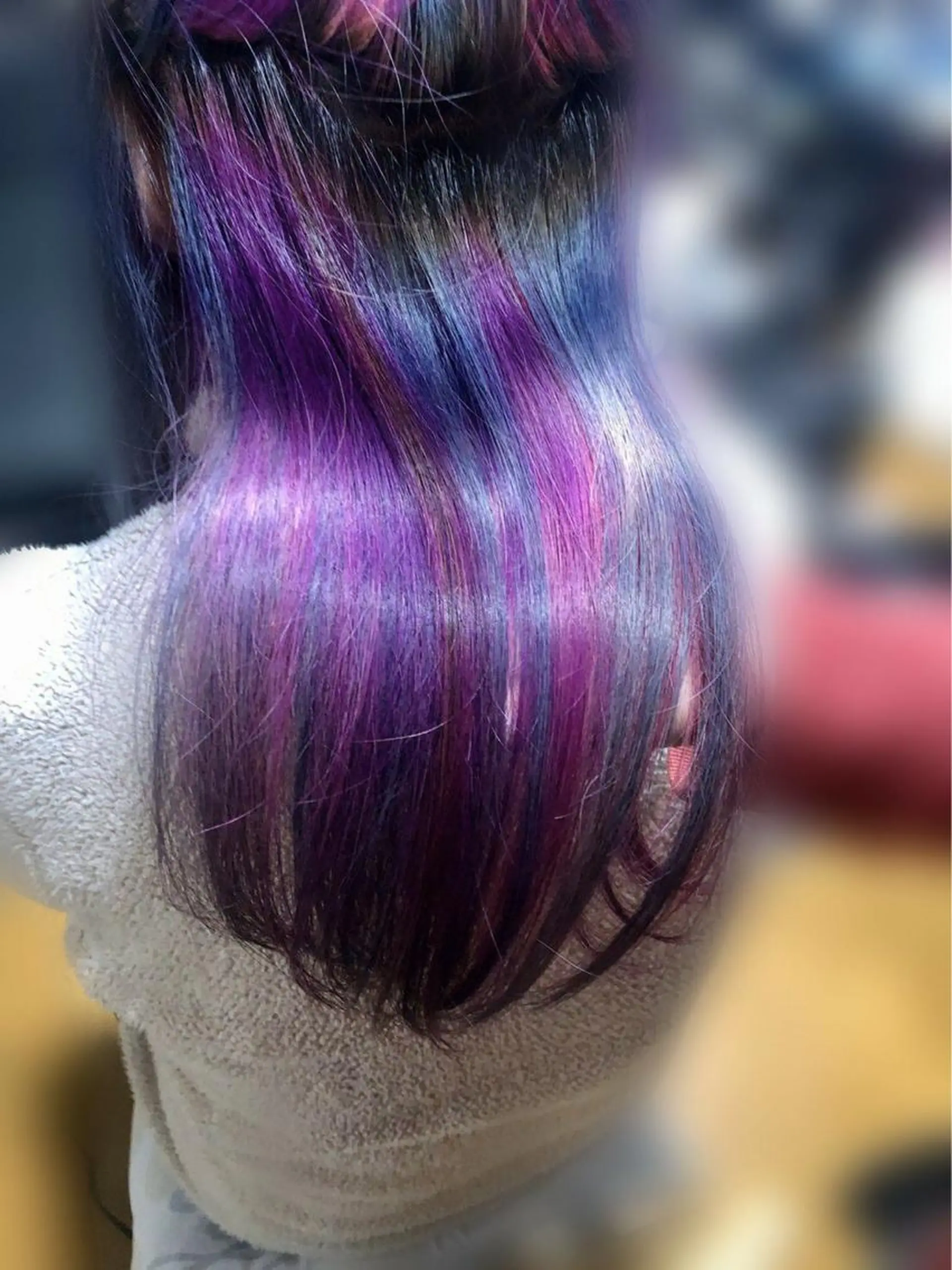 セミロング カラー ユニコーンカラー 大阪長居🌱野見山 卓也のヘアスタイル