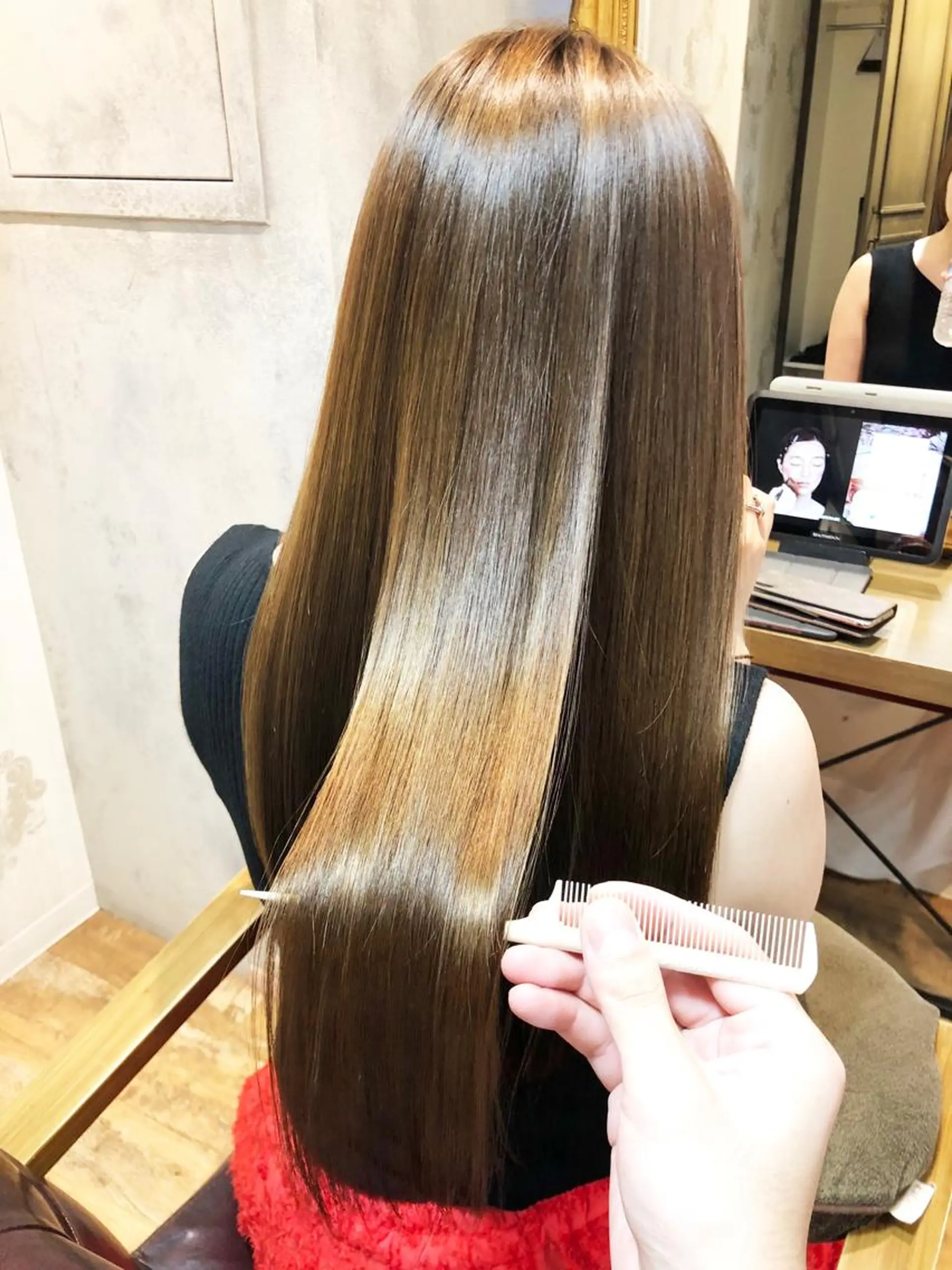 ロング カラー カット トリートメント 髪質改善くすみカラー 🍀/石川大輔のヘアスタイル