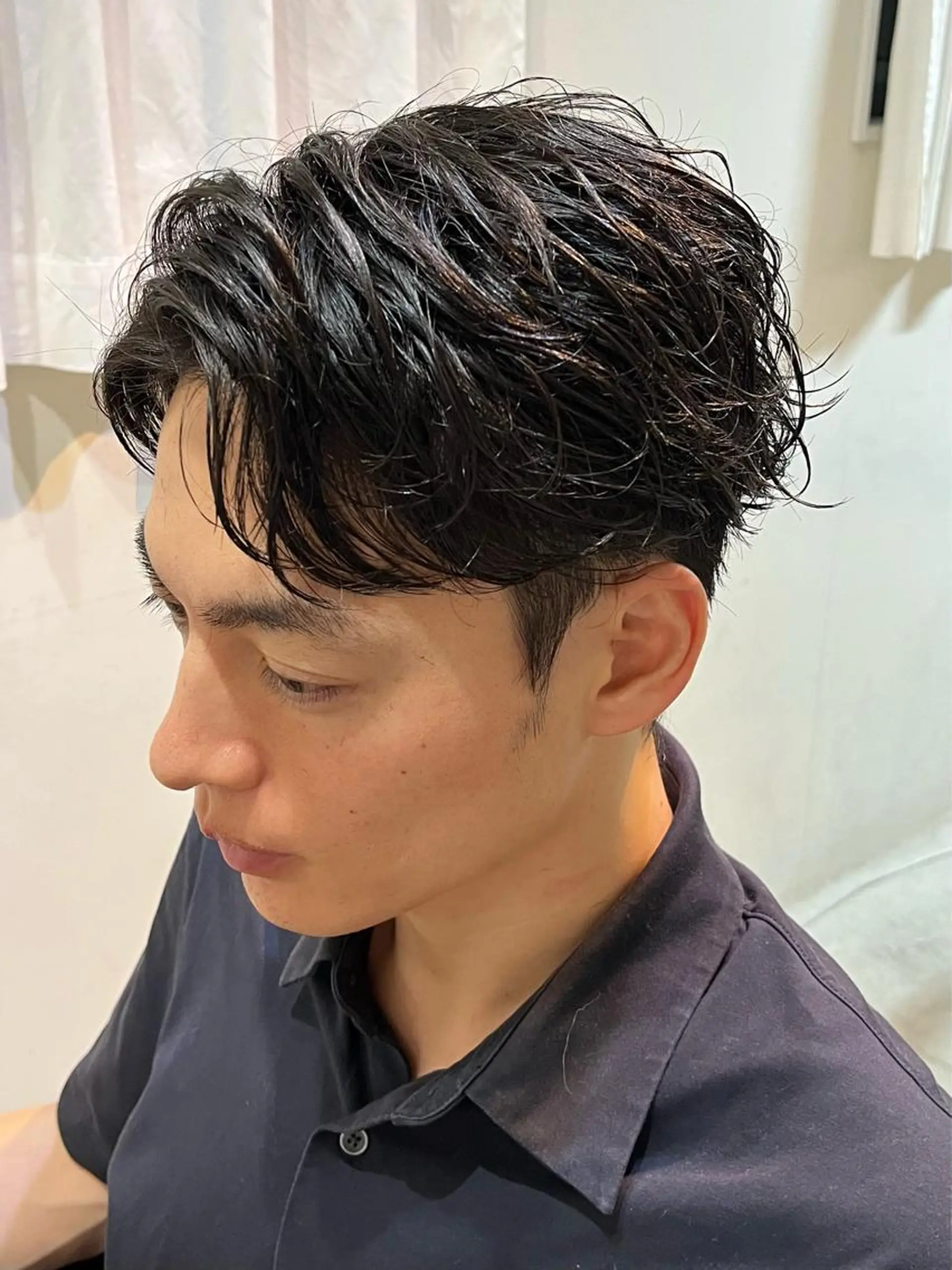 パーマ メンズ センターパート マッシュ メンズパーマ メンズツイストパーマ 刈り上げ カット パーマ メンズ指名No.1/ パーマ特化/白木壱崇のヘアスタイル