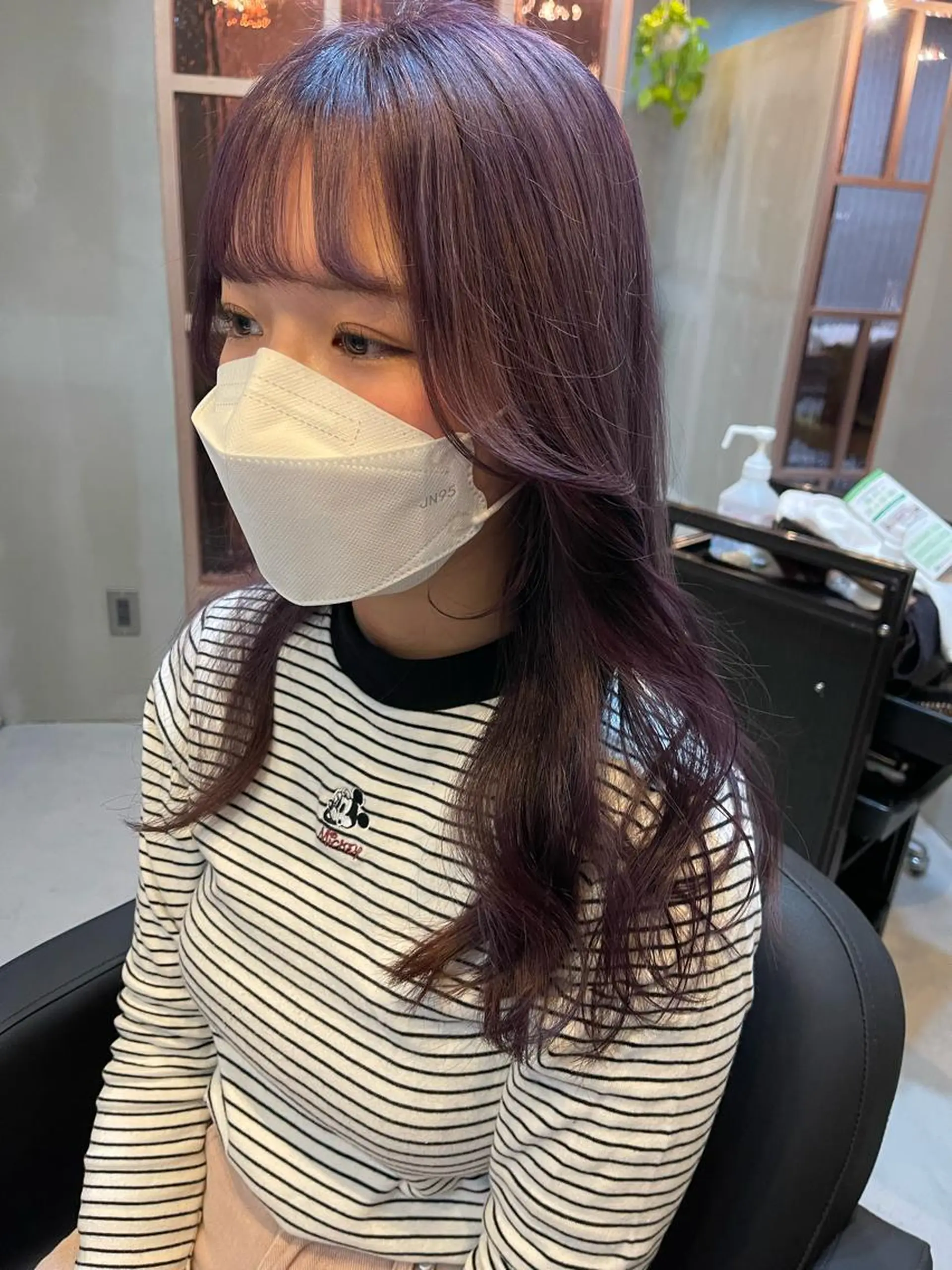 ロング カット ヘアカラー トリートメント 韓国 / 中国ヘア 🦋Noniのヘアスタイル