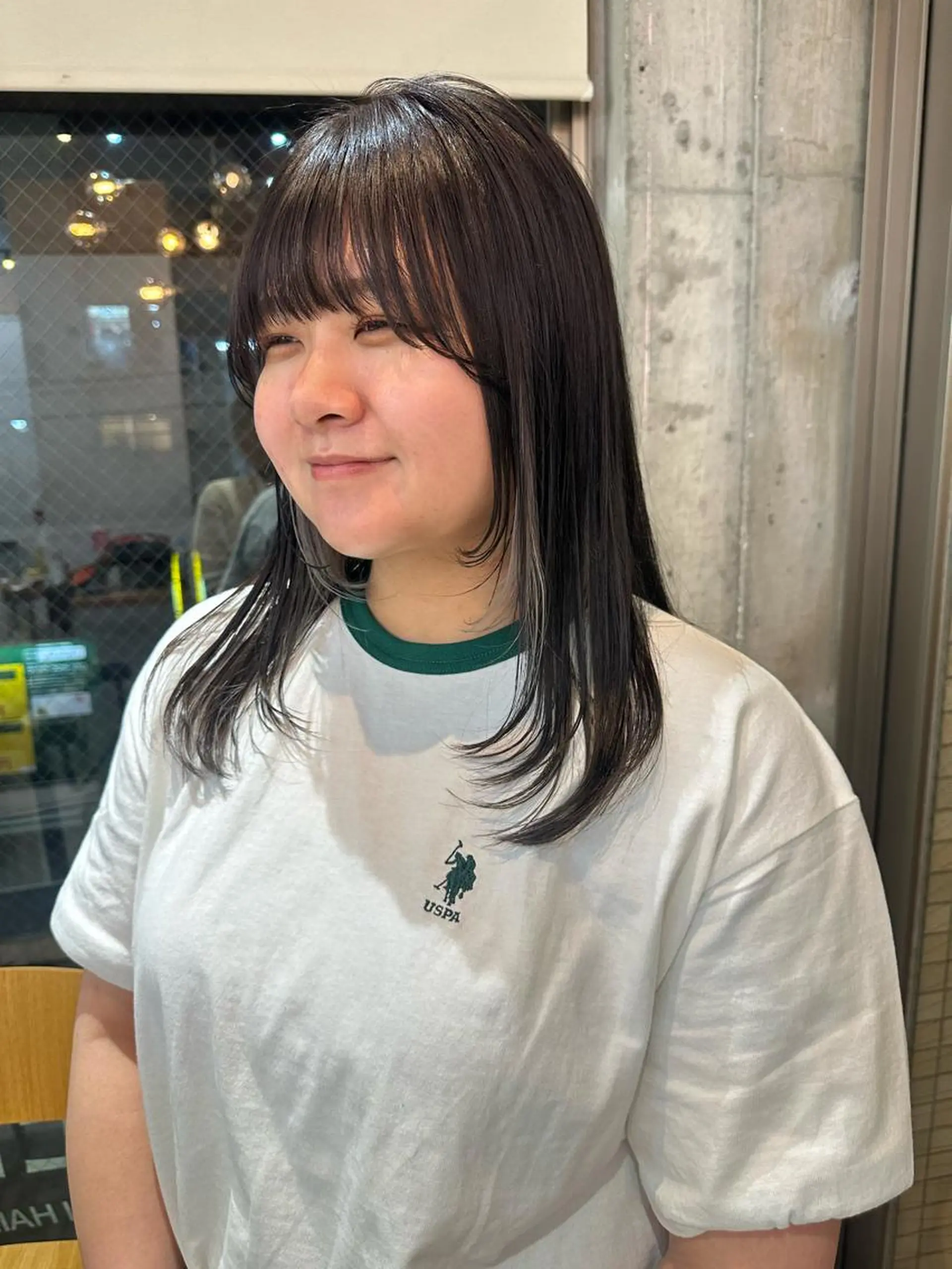 ミディアム カラー カット さとう あやかのヘアスタイル