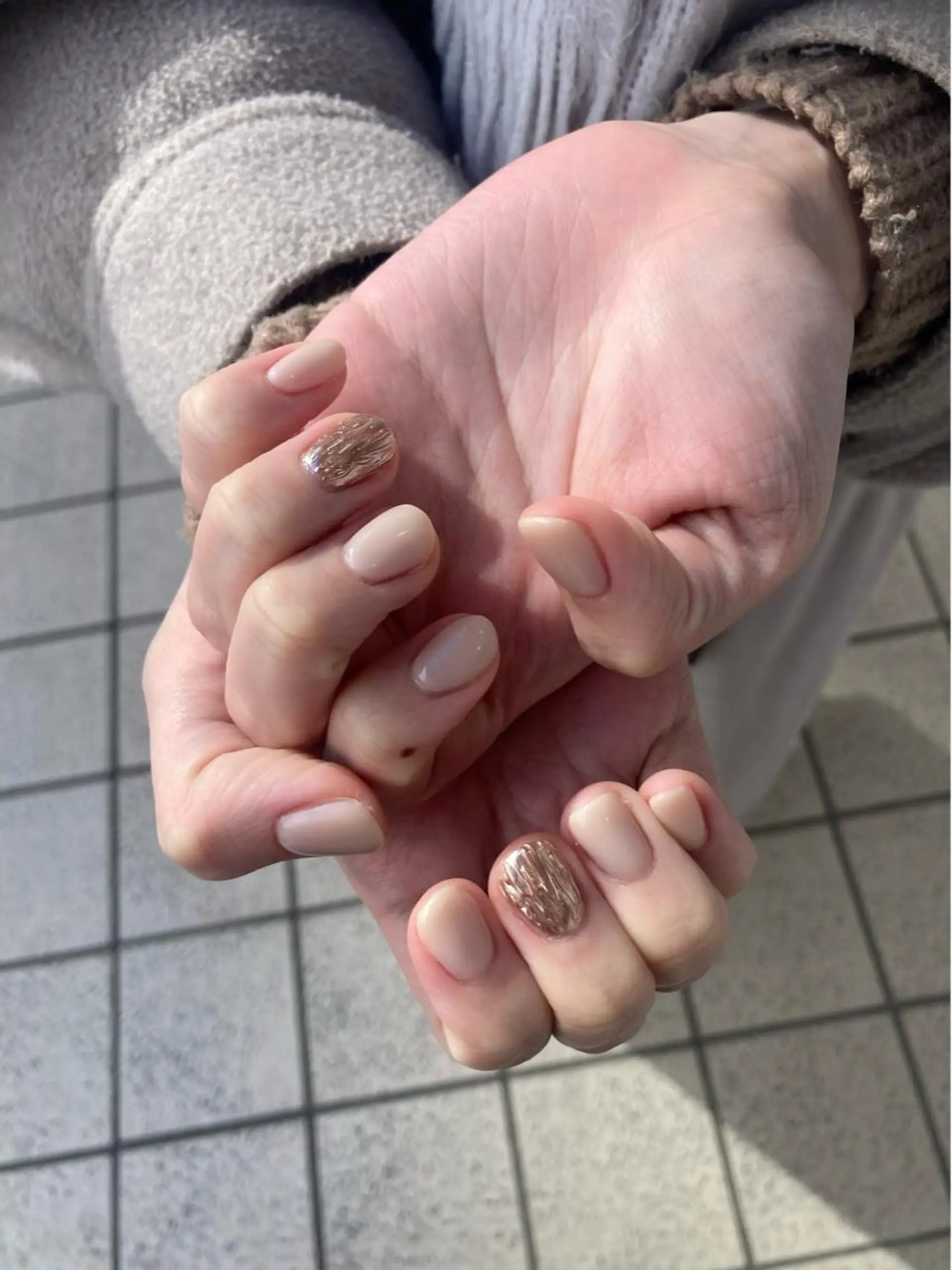 ネイル アートネイル ミラーネイル MUKUTOU nail 　YUKIのネイルデザイン