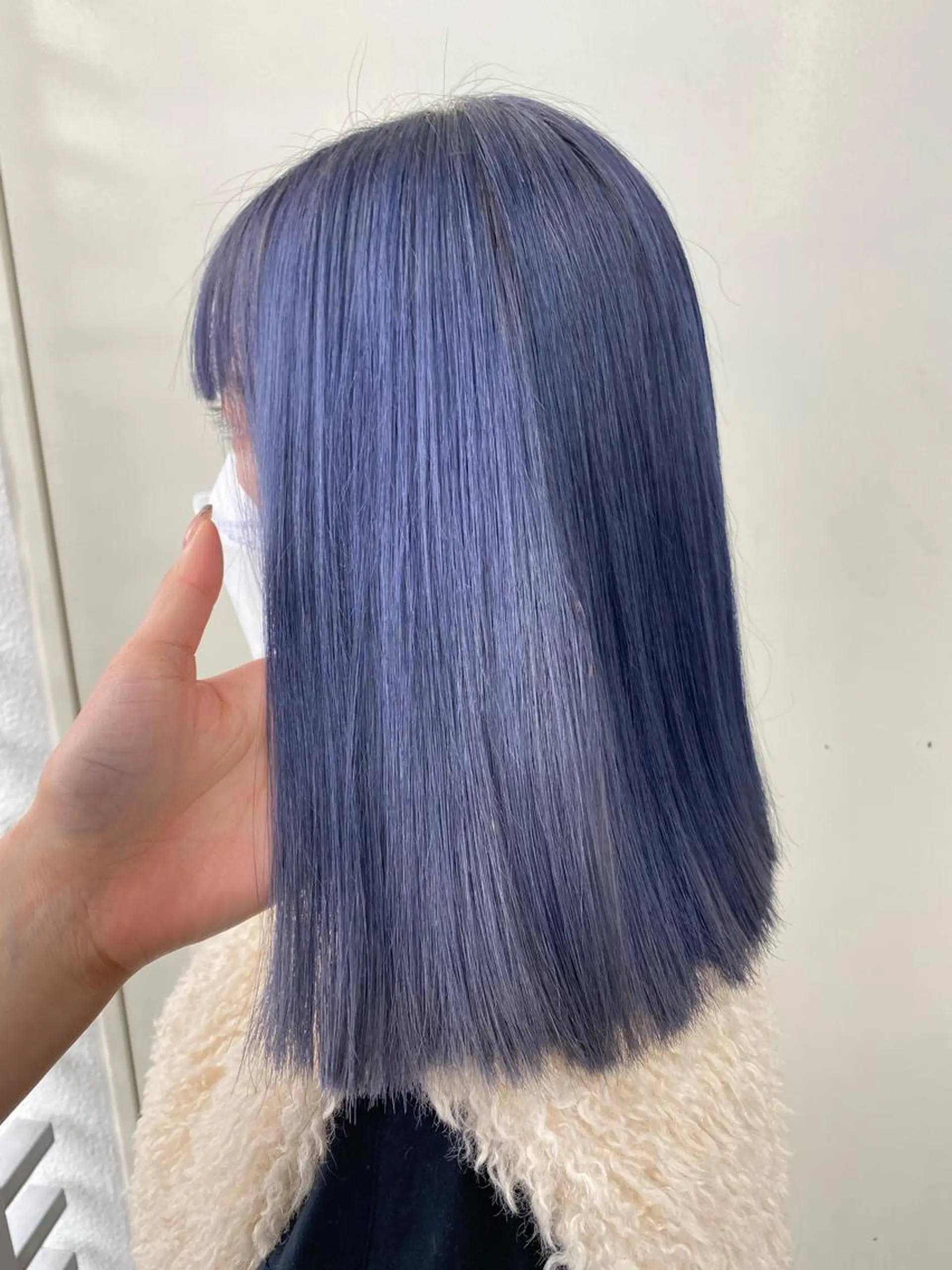 ミディアム カラー ヘアカラー 韓国ヘア顔周りカット 艶髪ベージュtamaのヘアスタイル
