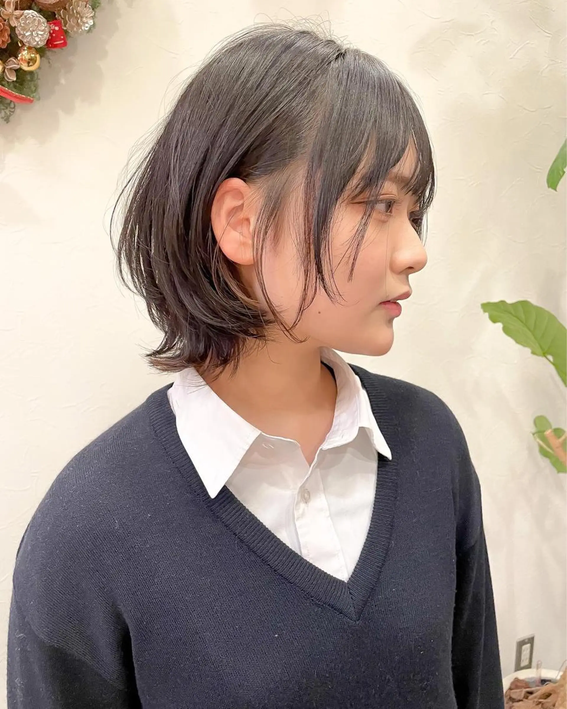 ミディアム ヘアアレンジ ボブ ウルフカット ウルフボブ 飯塚 沙衣のヘアスタイル