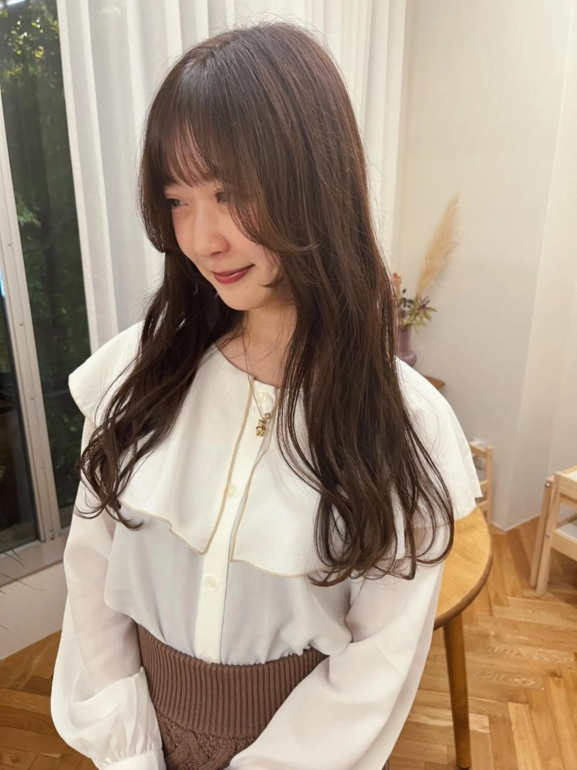 ロング カラー ヘアアレンジ ベージュカラー 透明感カラー 西山 紗耶香🪽 透明感カラー/ボブのヘアスタイル