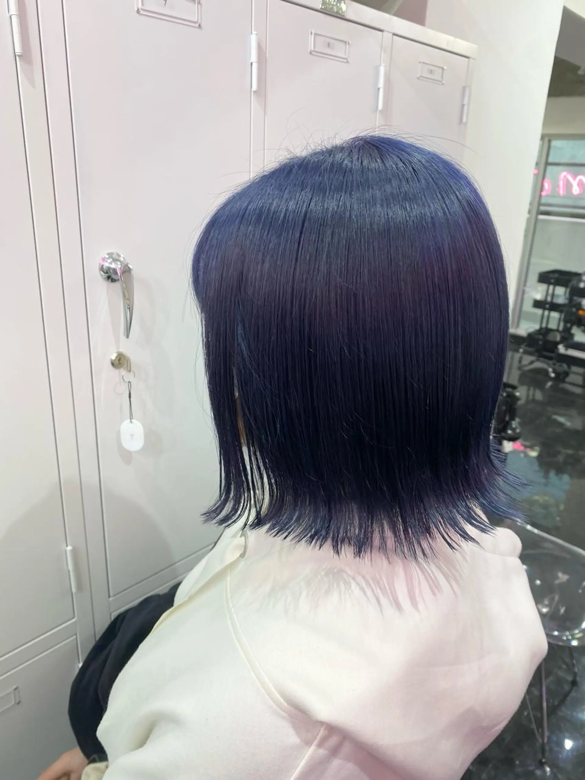 カラー ブリーチ ブルーカラー ネイビーカラー 楓🦋韓国系レイヤー / 透明感カラー🤍のヘアスタイル