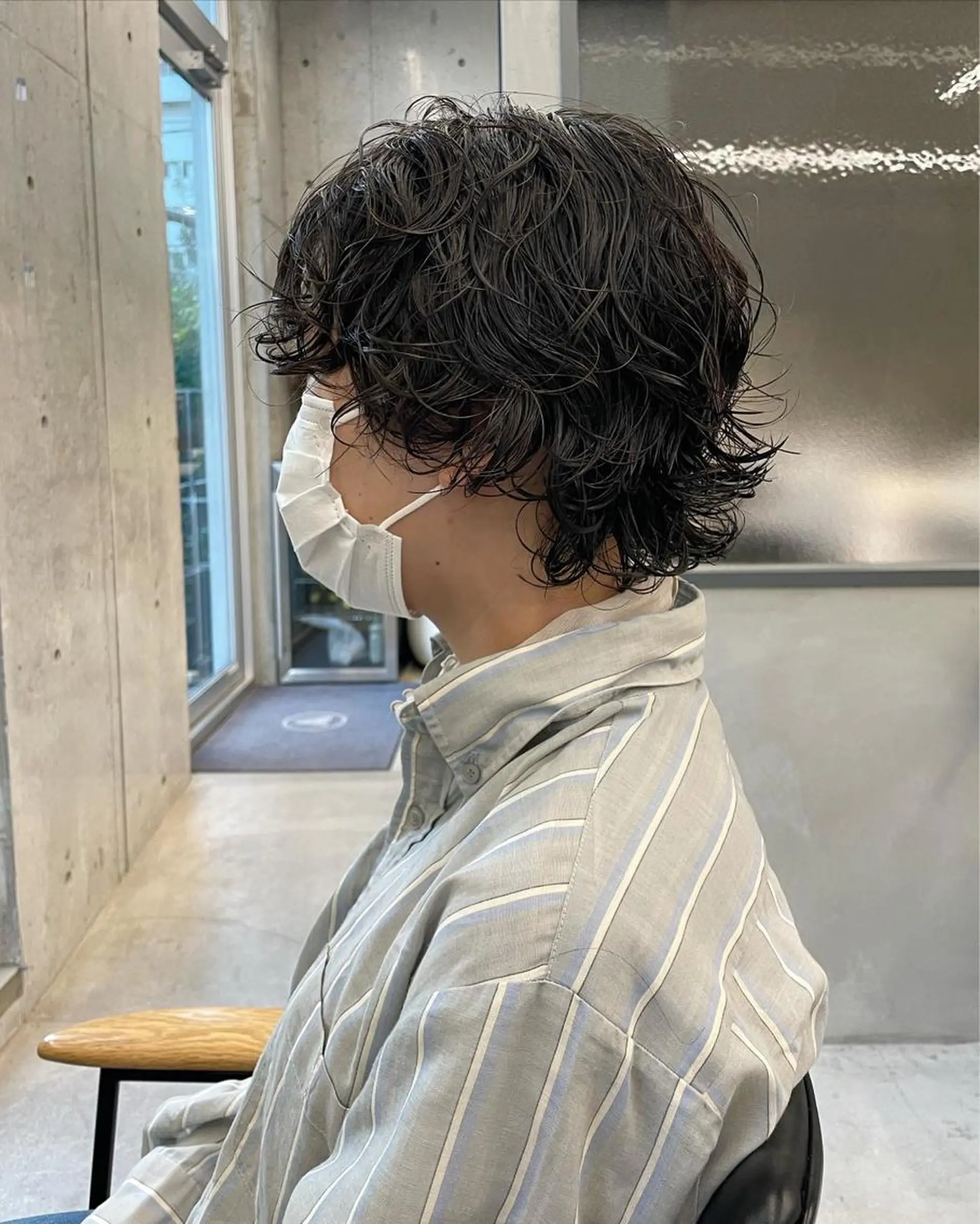 ミディアム パーマ カット パーマ 佐伯 和佳のヘアスタイル