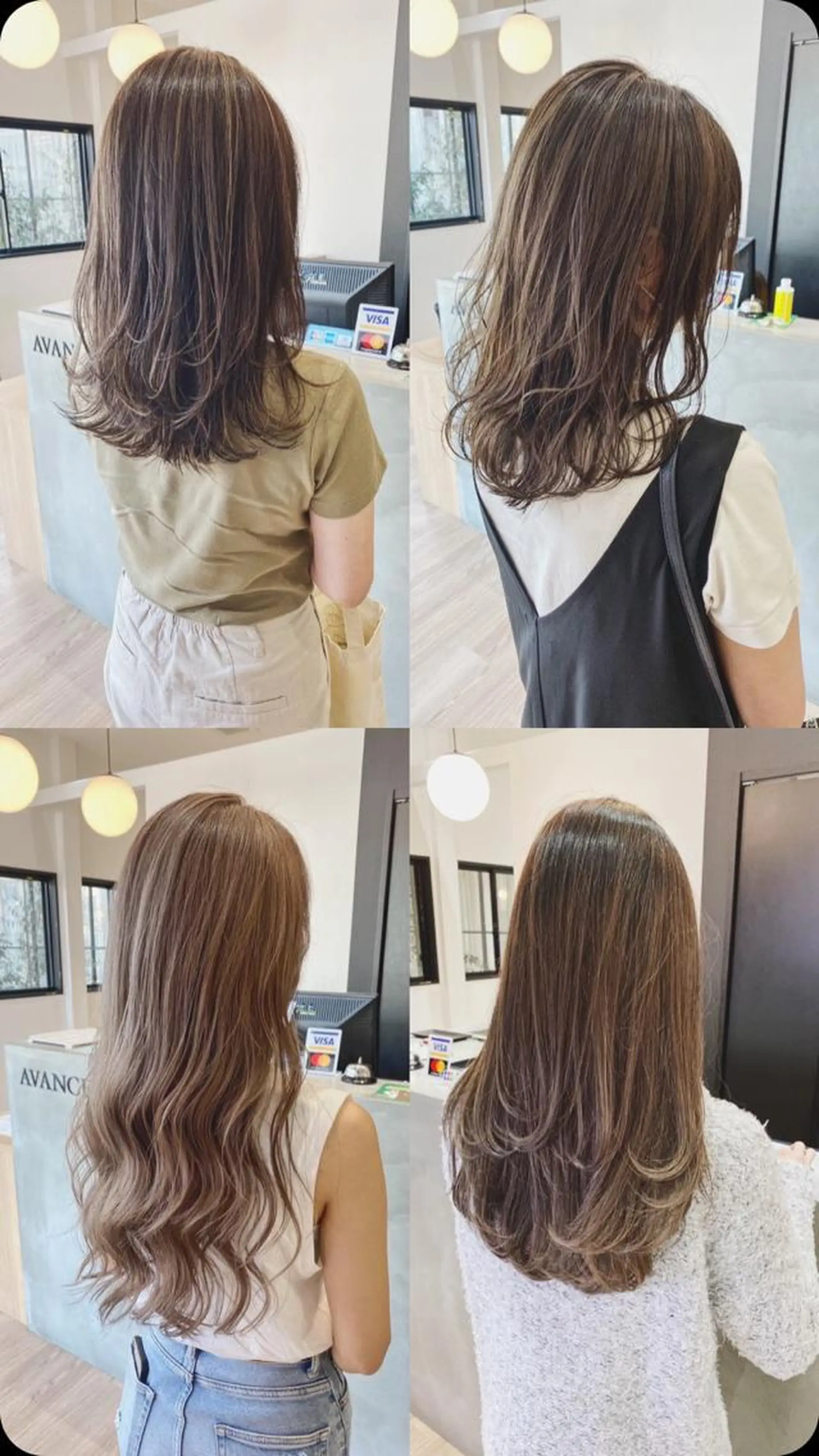 セミロング カラー カット ヘアカラー トリートメント Chere -rosso-金剛店のヘアスタイル