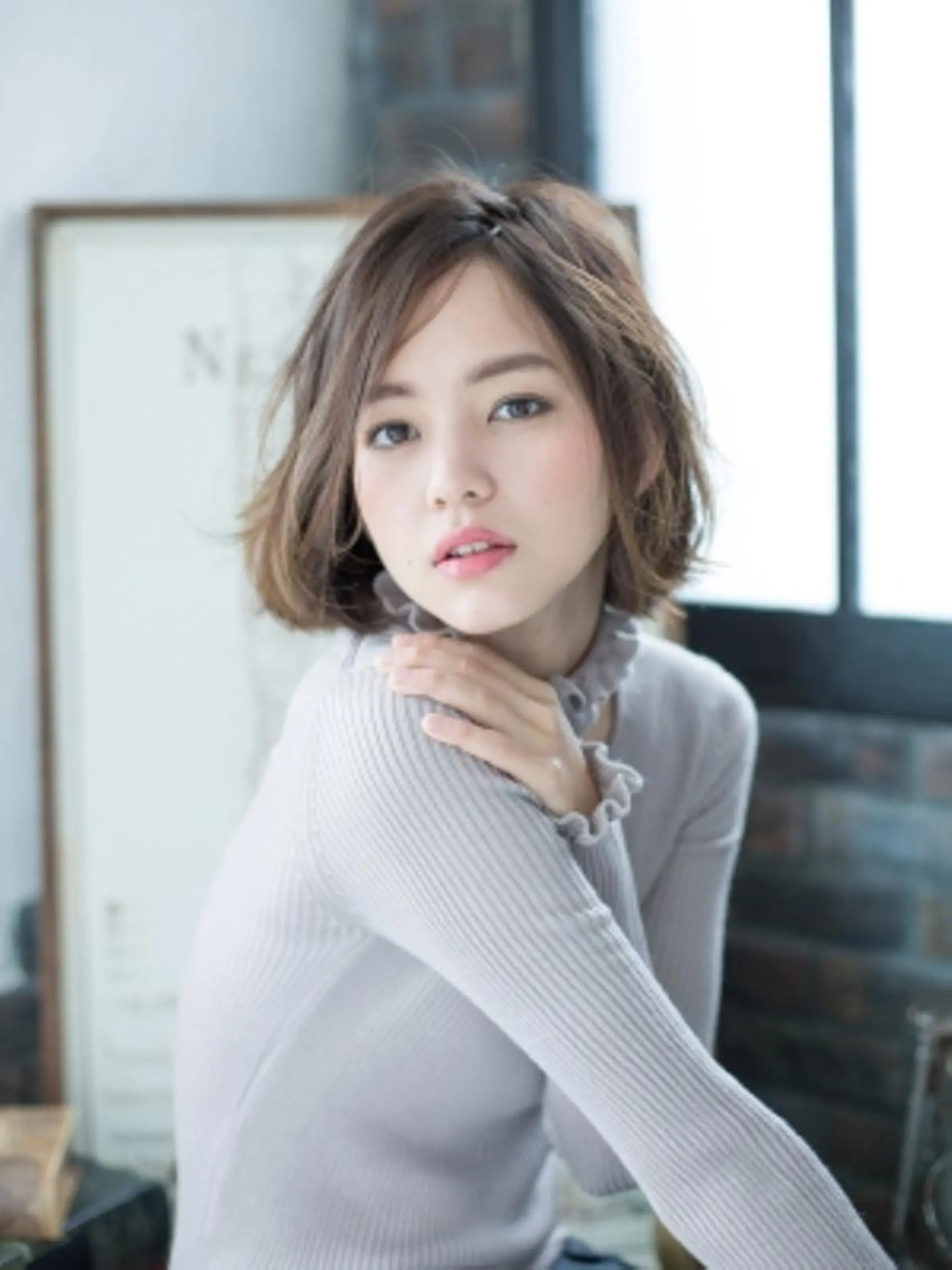 ミディアム カラー パーマ amie 湘南台駅店 【アミ】のヘアスタイル