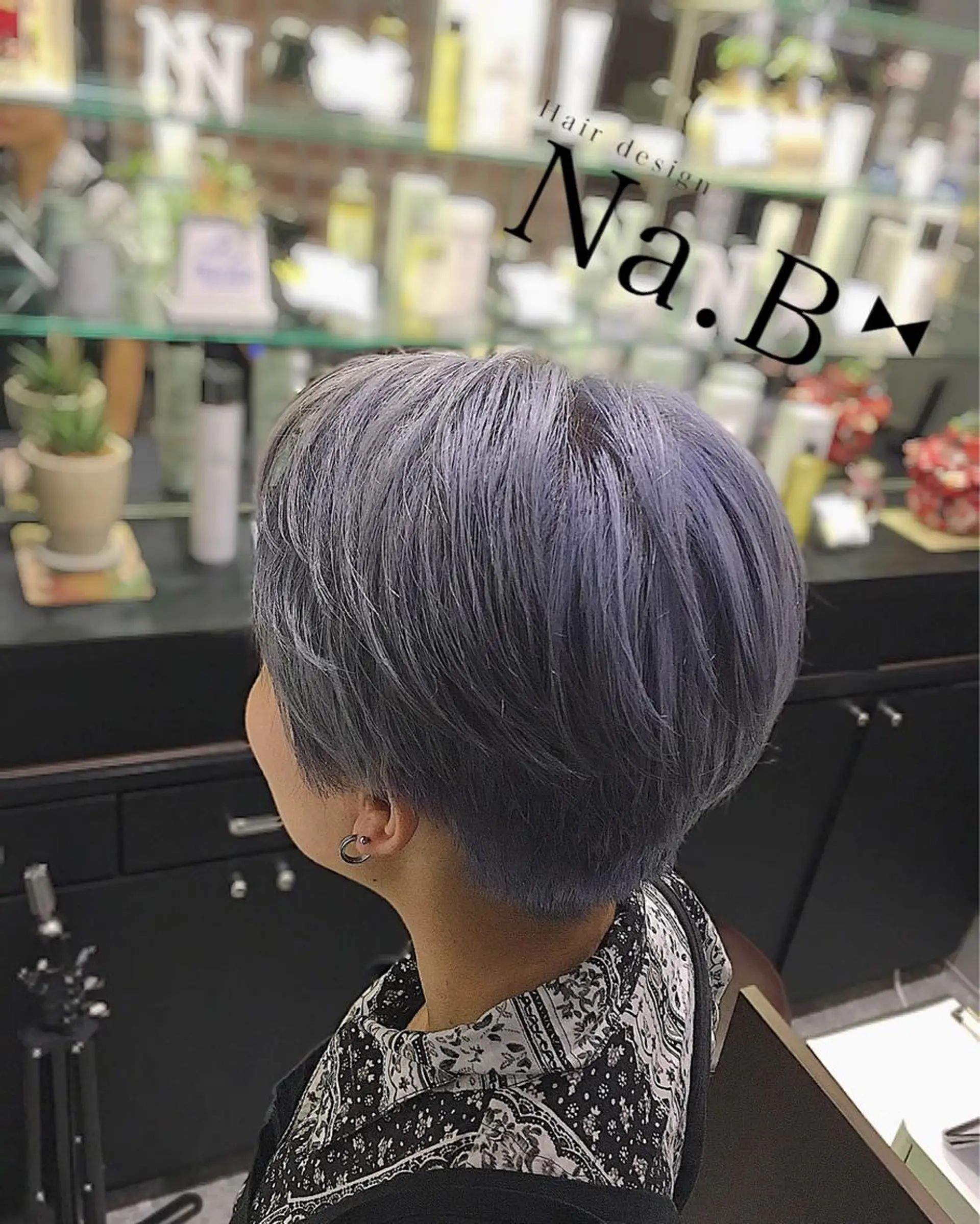 ショート カラー パーマ ヘアアレンジ Hair design Na.B所属・ジユン 지윤のヘアスタイル