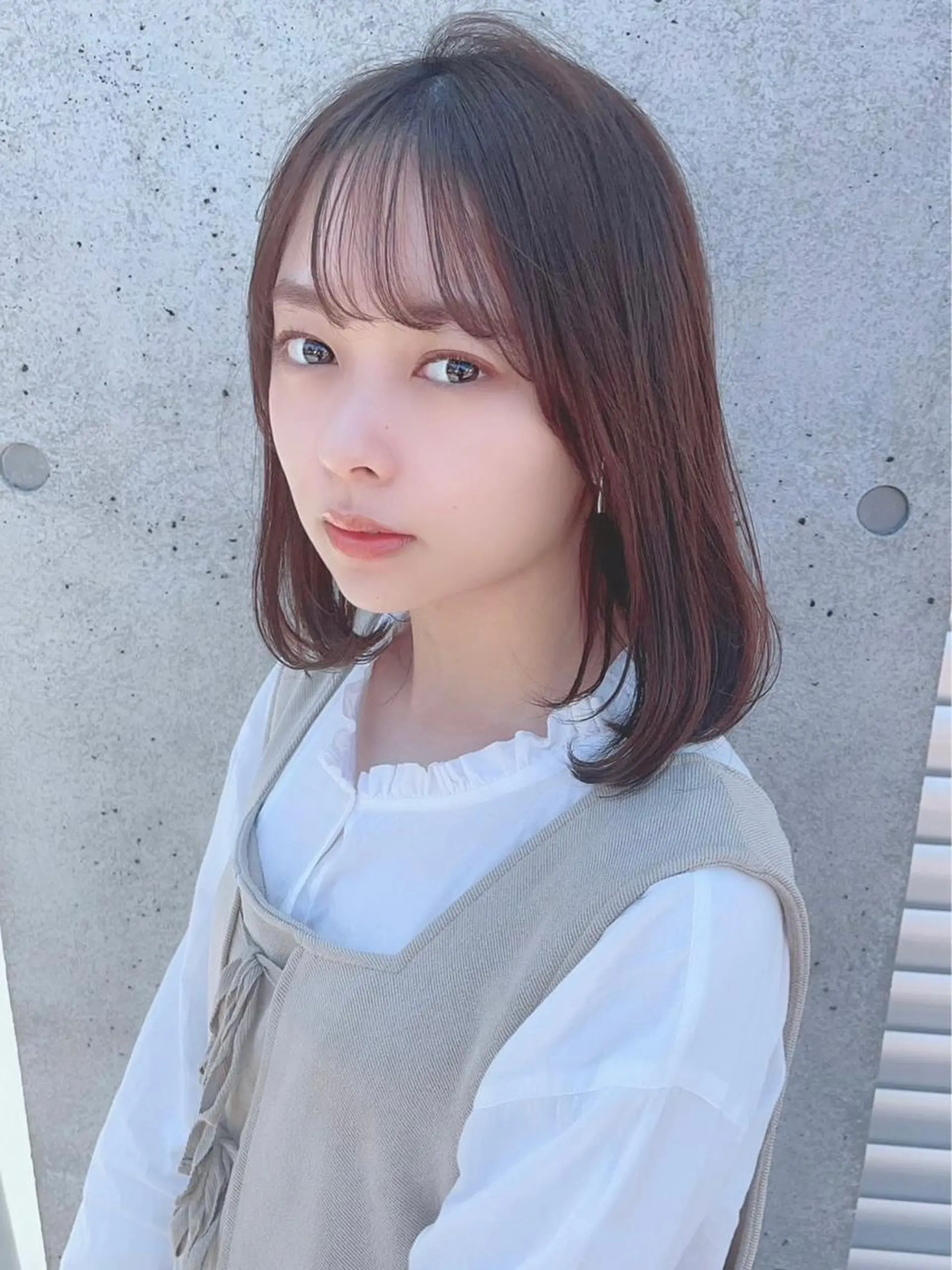 ミディアム カラー パーマ ヘアアレンジ 【公式】amble luxe池袋東口💛のヘアスタイル