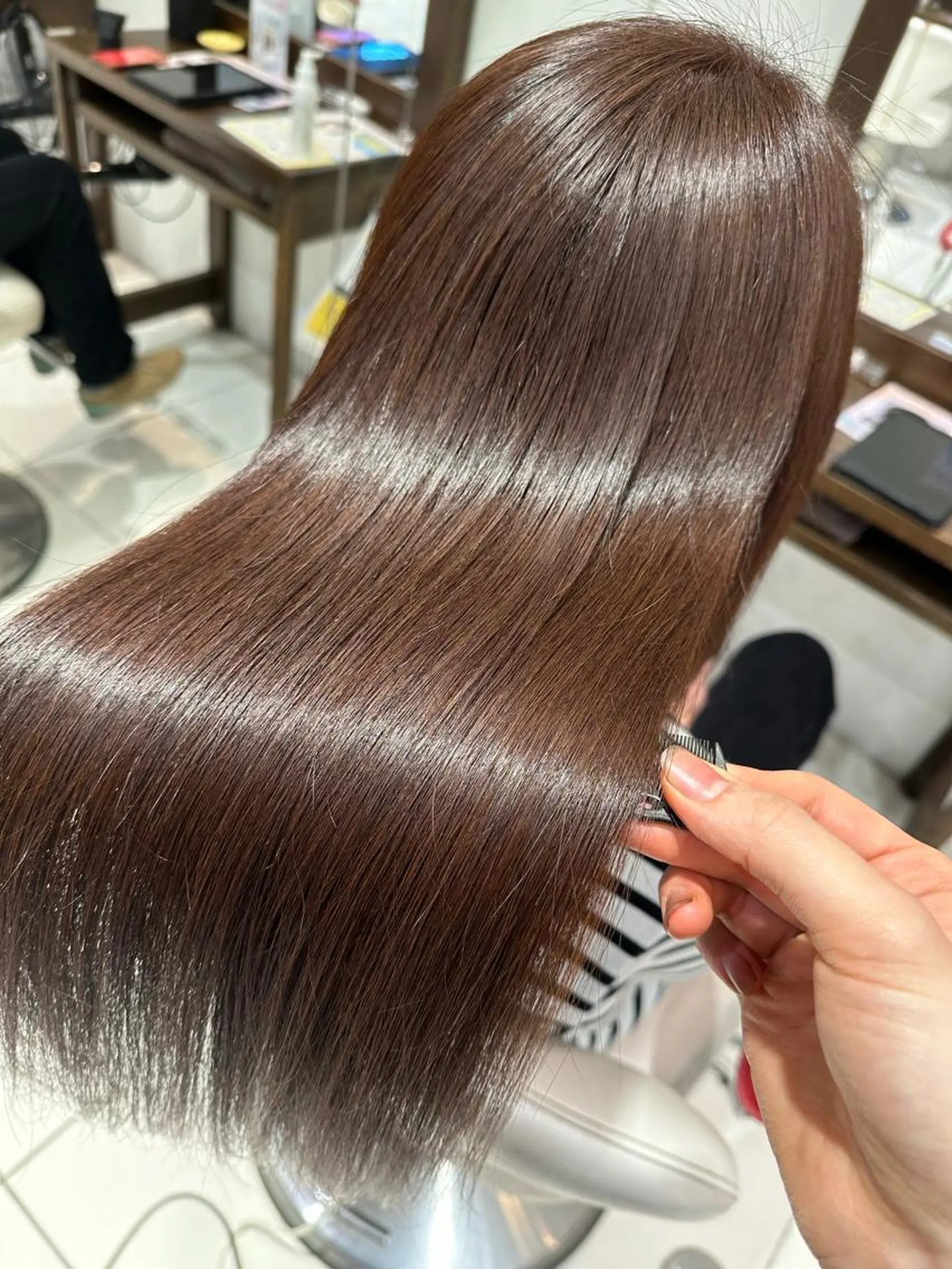 ロング カラー 髪質改善 ヘアカラー トリートメント 💜髪質改善推し💜 限界オタク美容師せりのヘアスタイル