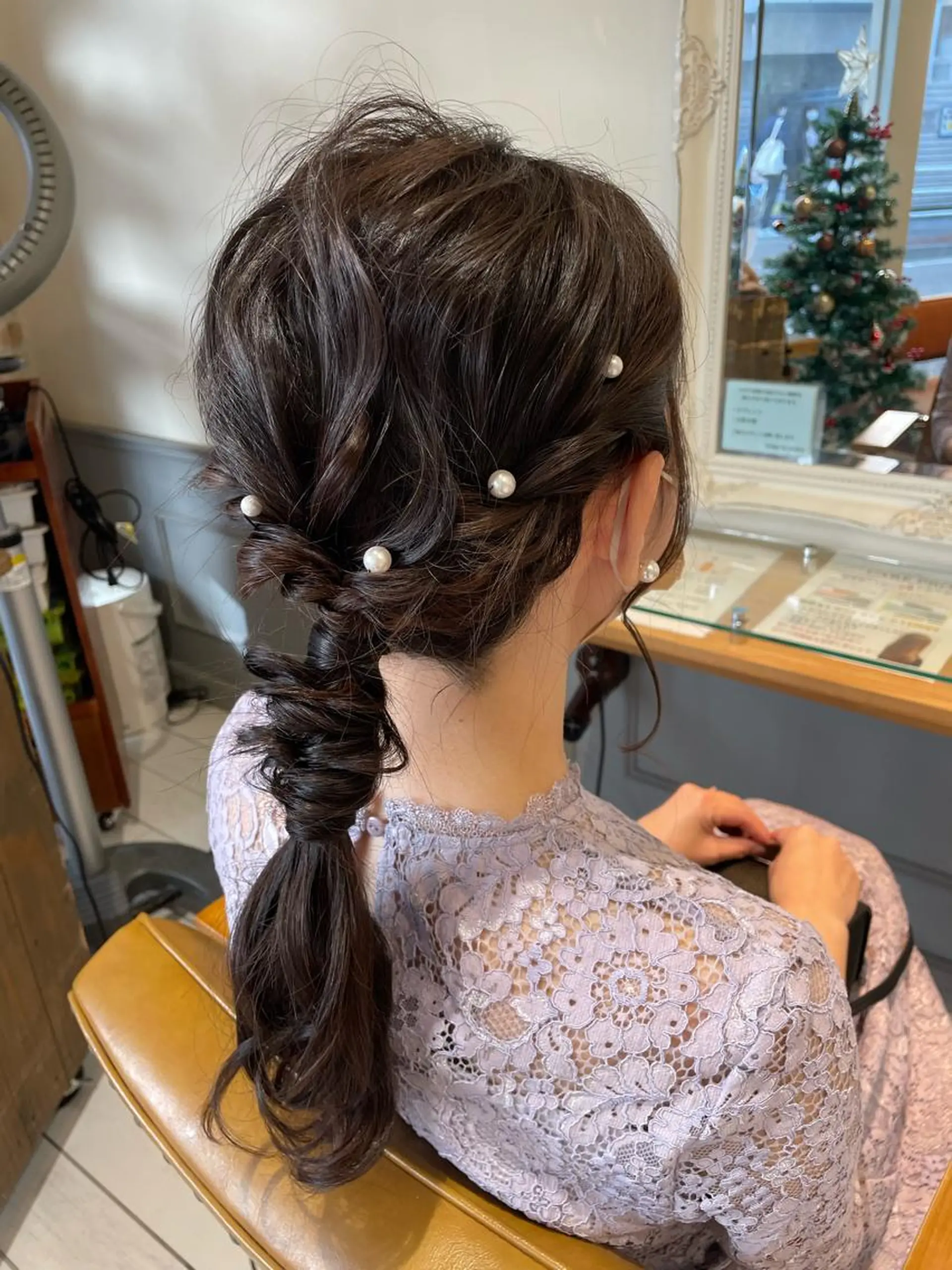 セミロング ヘアアレンジ ヘアセット 佐久間 成恵のヘアスタイル