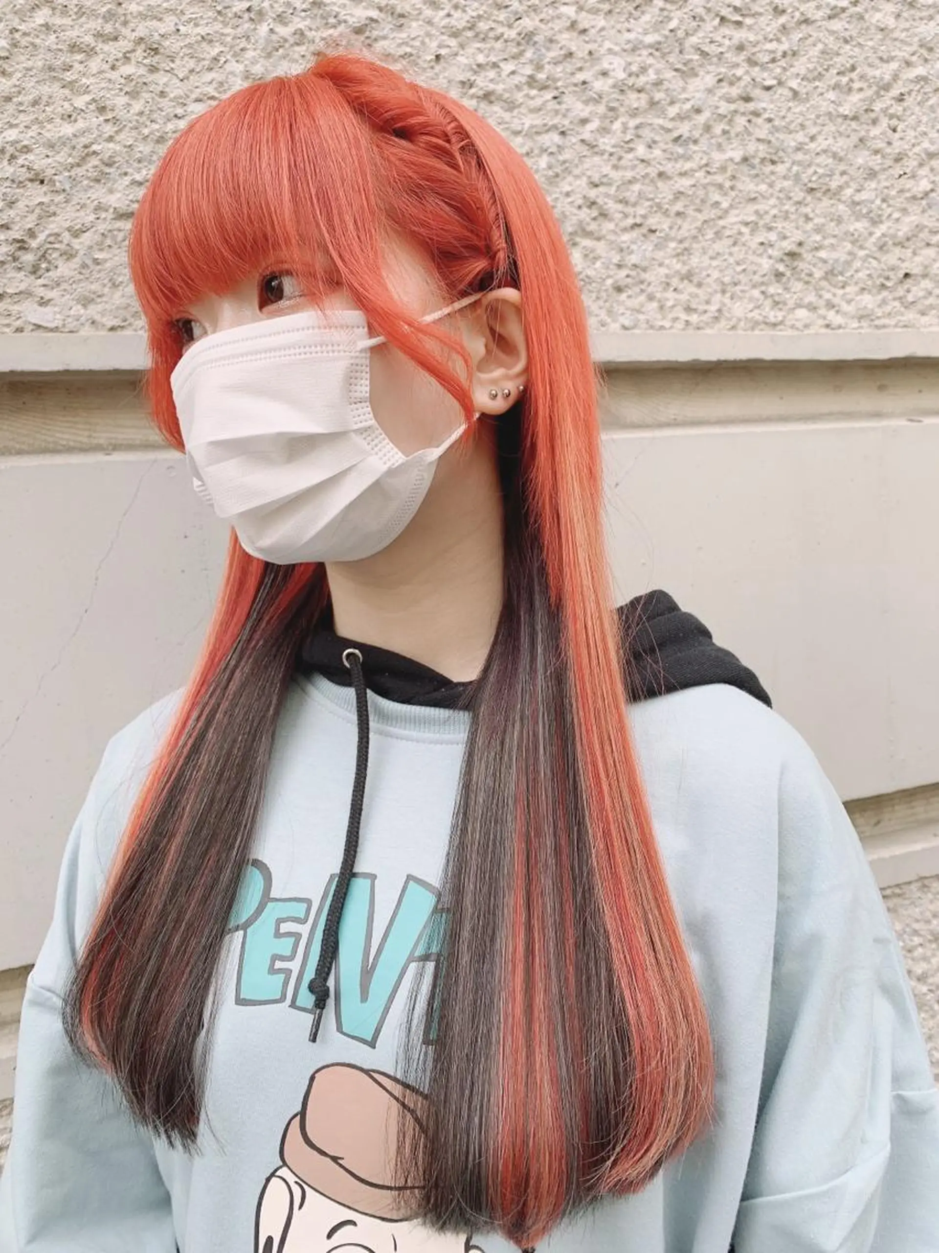 ロング カラー ヘアアレンジ 黒髪 グレーブラック 髪質改善&Spa fee by carrefour 大橋店[フィー・バイ・カルフール大橋]所属・stylist Yukieのヘアスタイル