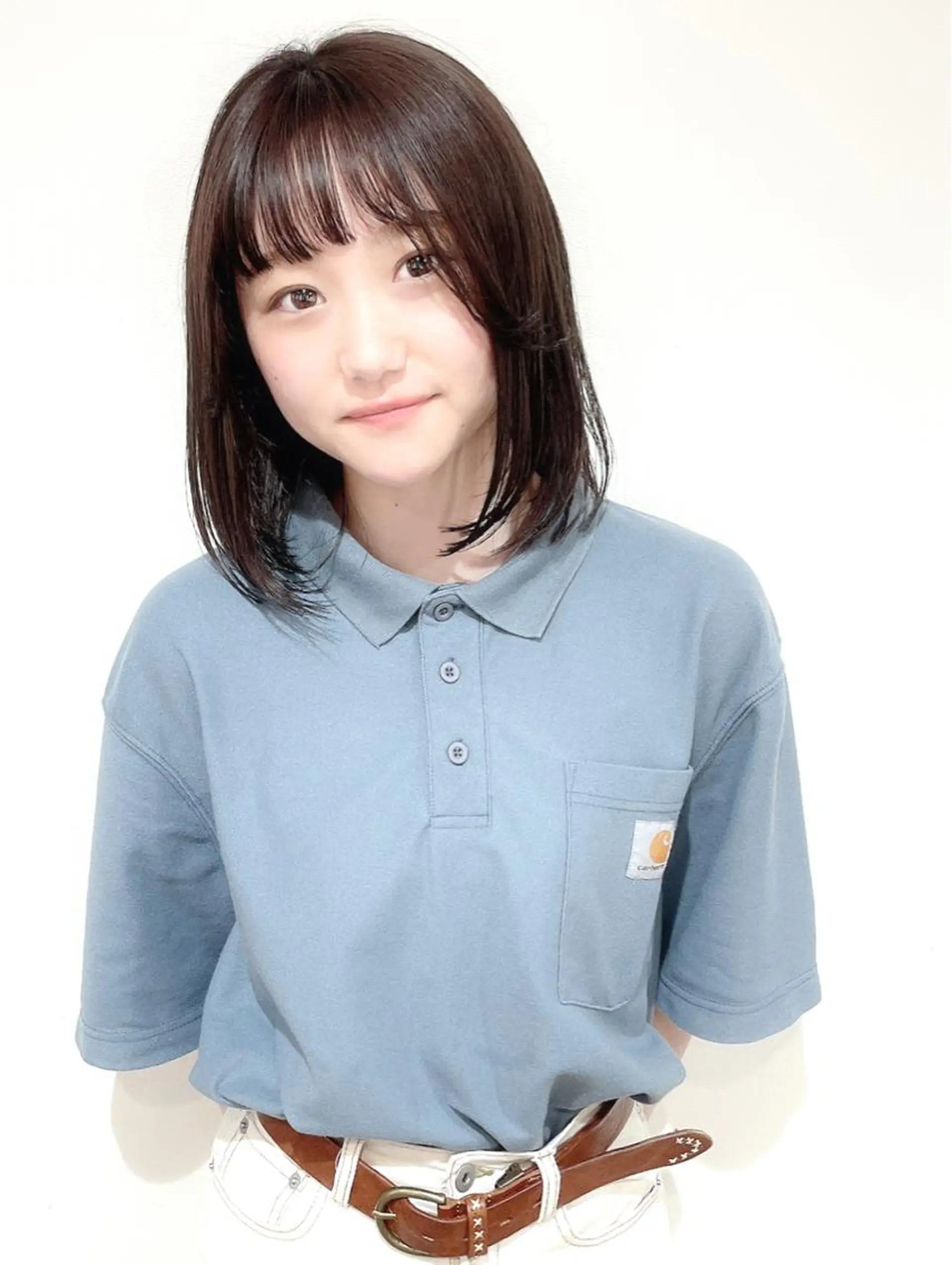 ミディアム カラー 透明感カラー グレージュ レイヤー＆ブリーチ 職人✂︎藤澤一成😊のヘアスタイル
