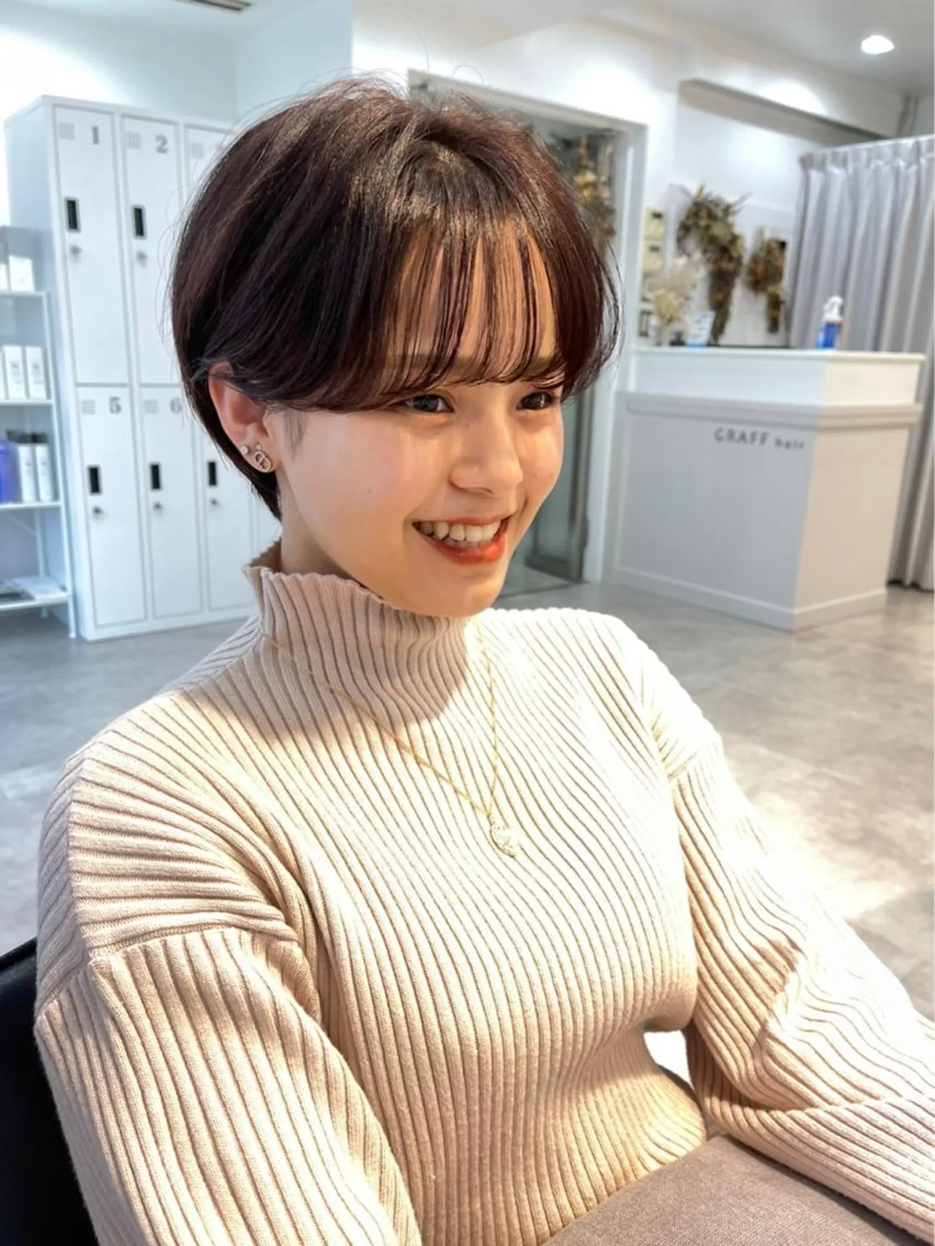 ショート カラー 山下夕月 ショート🫧ボブのヘアスタイル