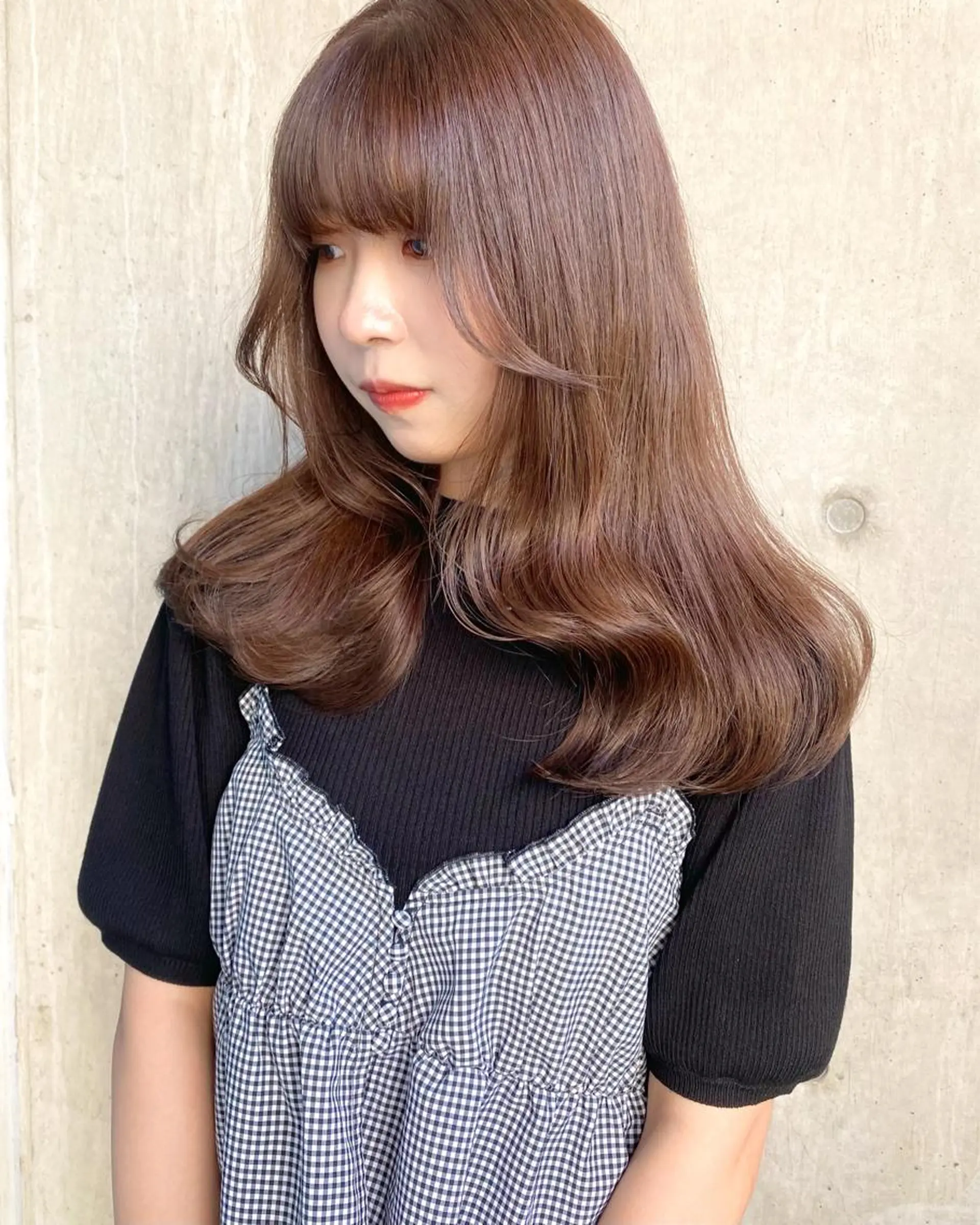 カラー ベージュカラー ブリーチ ダブルカラー ブリーチなしカラー ヘアカラー mizuki/ピンク ベージュ.レイヤーのヘアスタイル