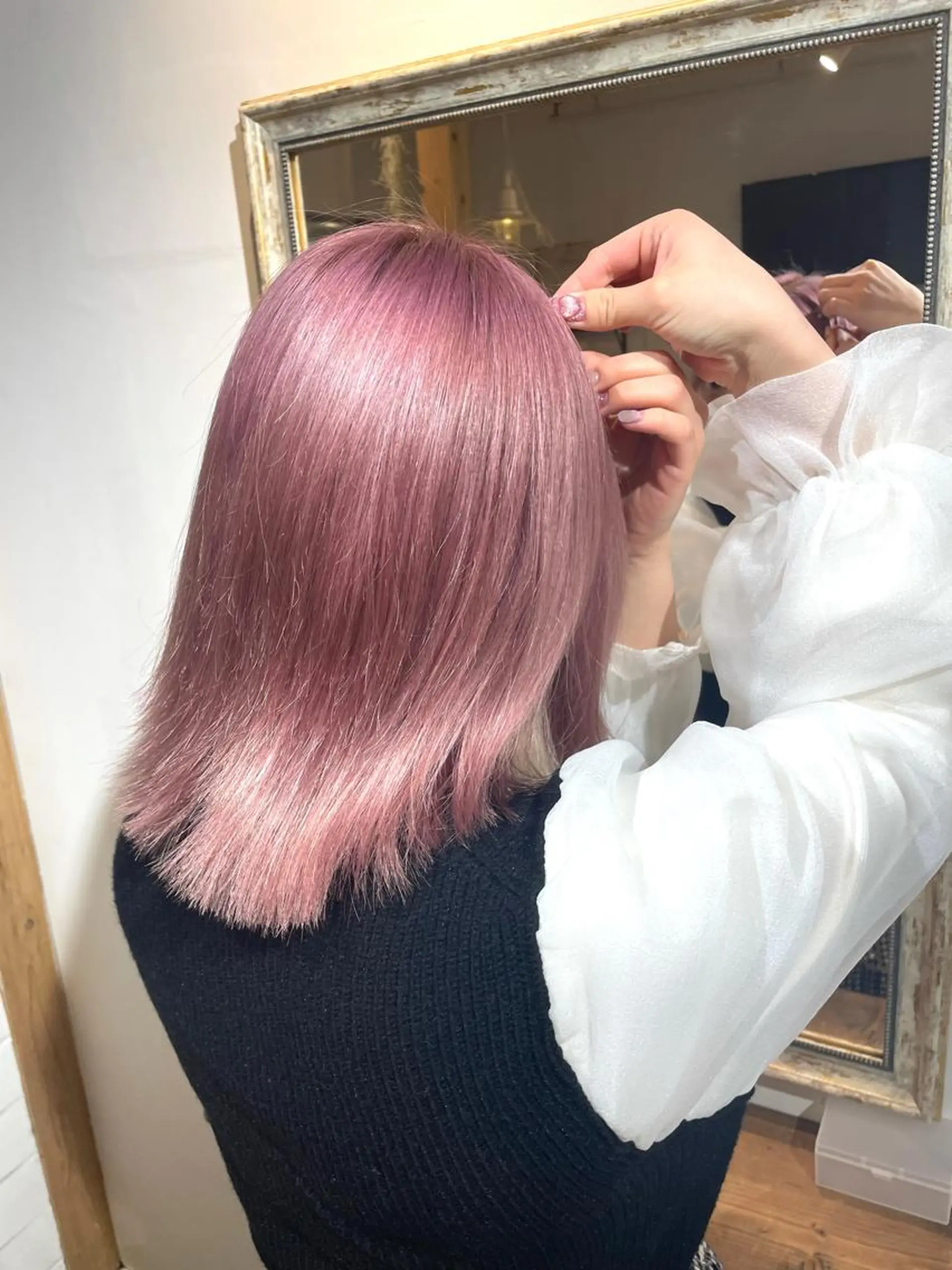 ミディアム 渋谷 ミモザワークス タニグチヨシユキのヘアスタイル