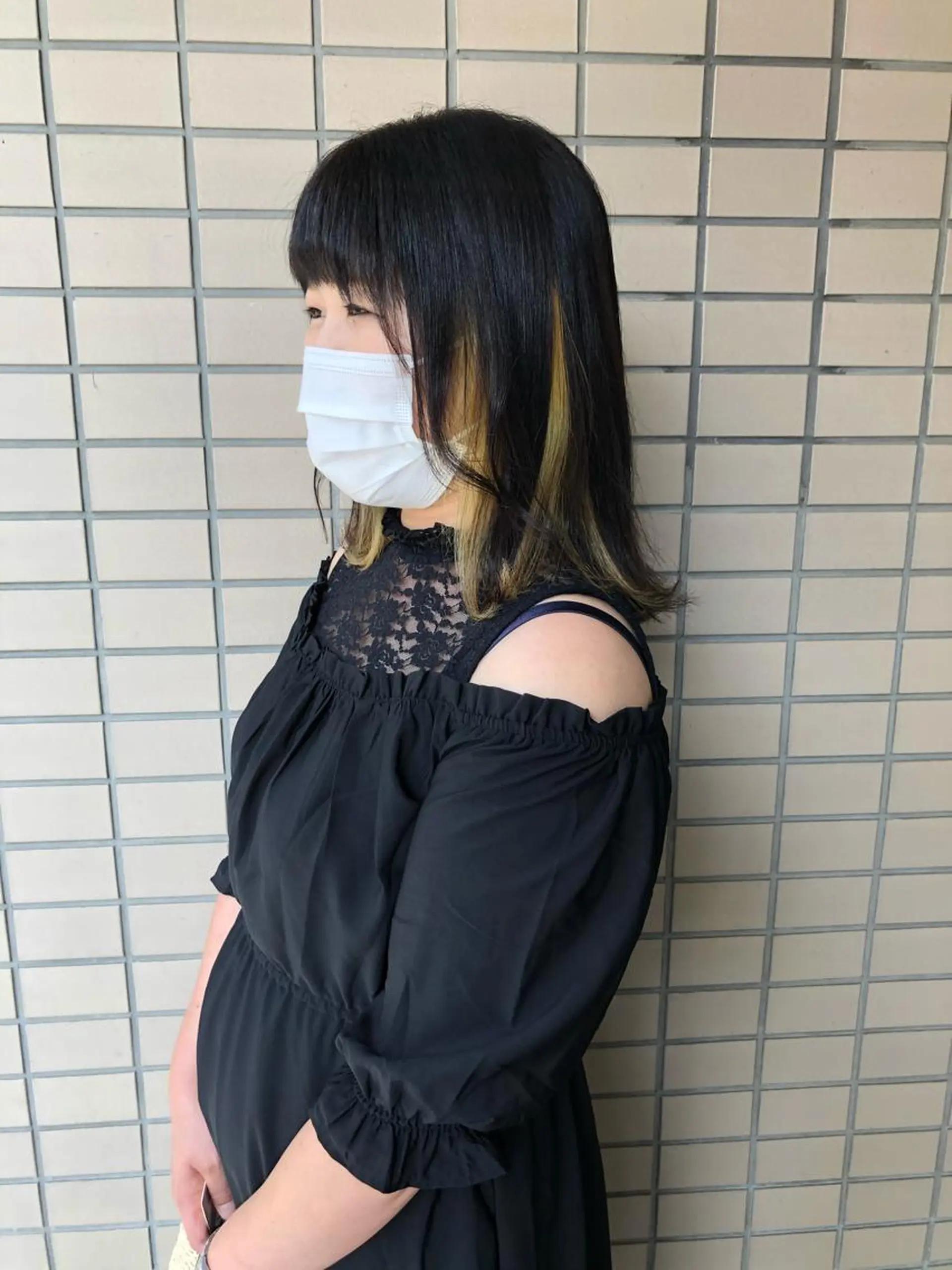 ミディアム イエローカラー キノシタ ナオユキのヘアスタイル