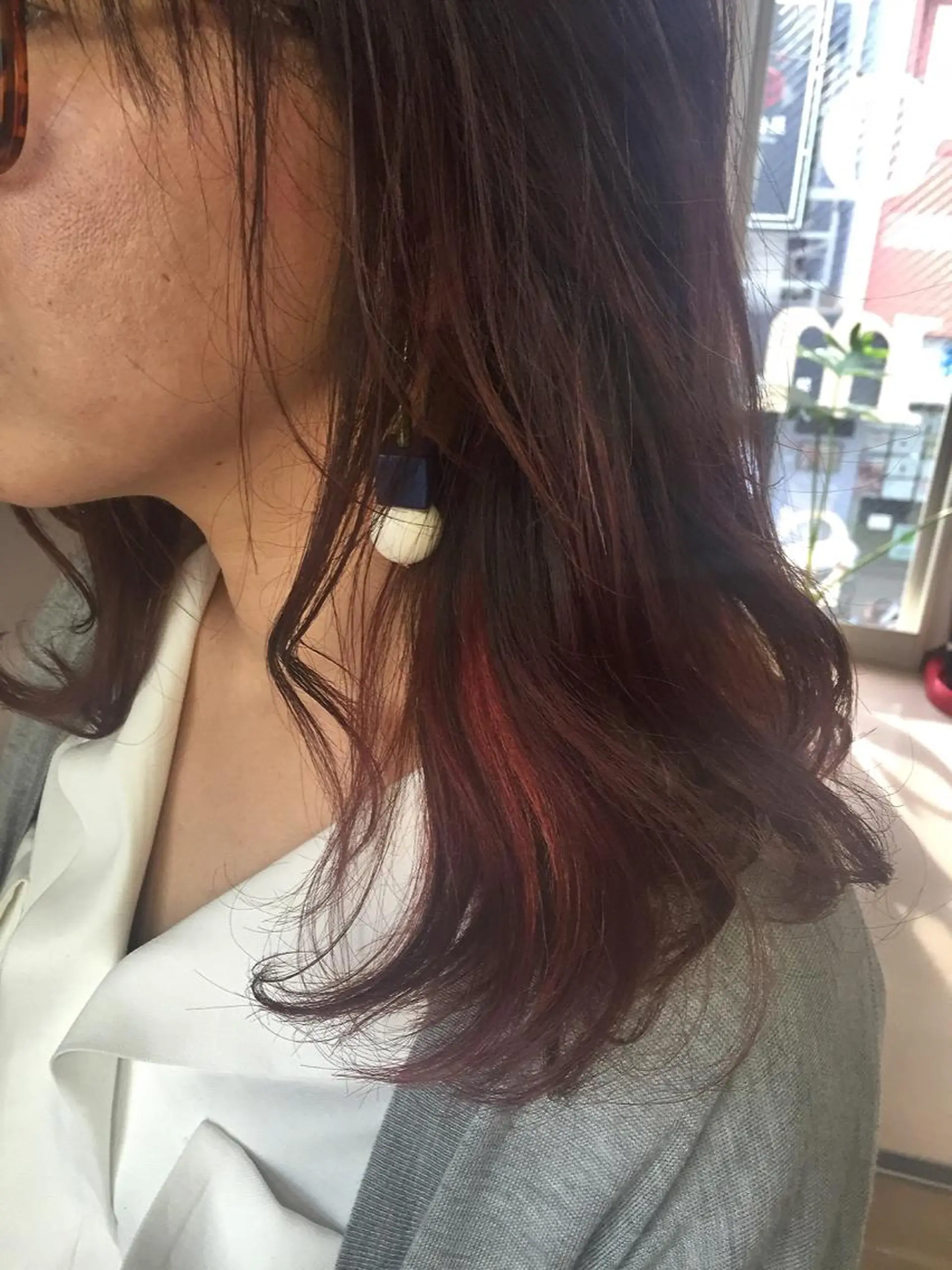 セミロング カラー パーマ ヘアアレンジ インナーカラー 新宿/髪質改善/ 美髪矯正✨浅江通友のヘアスタイル