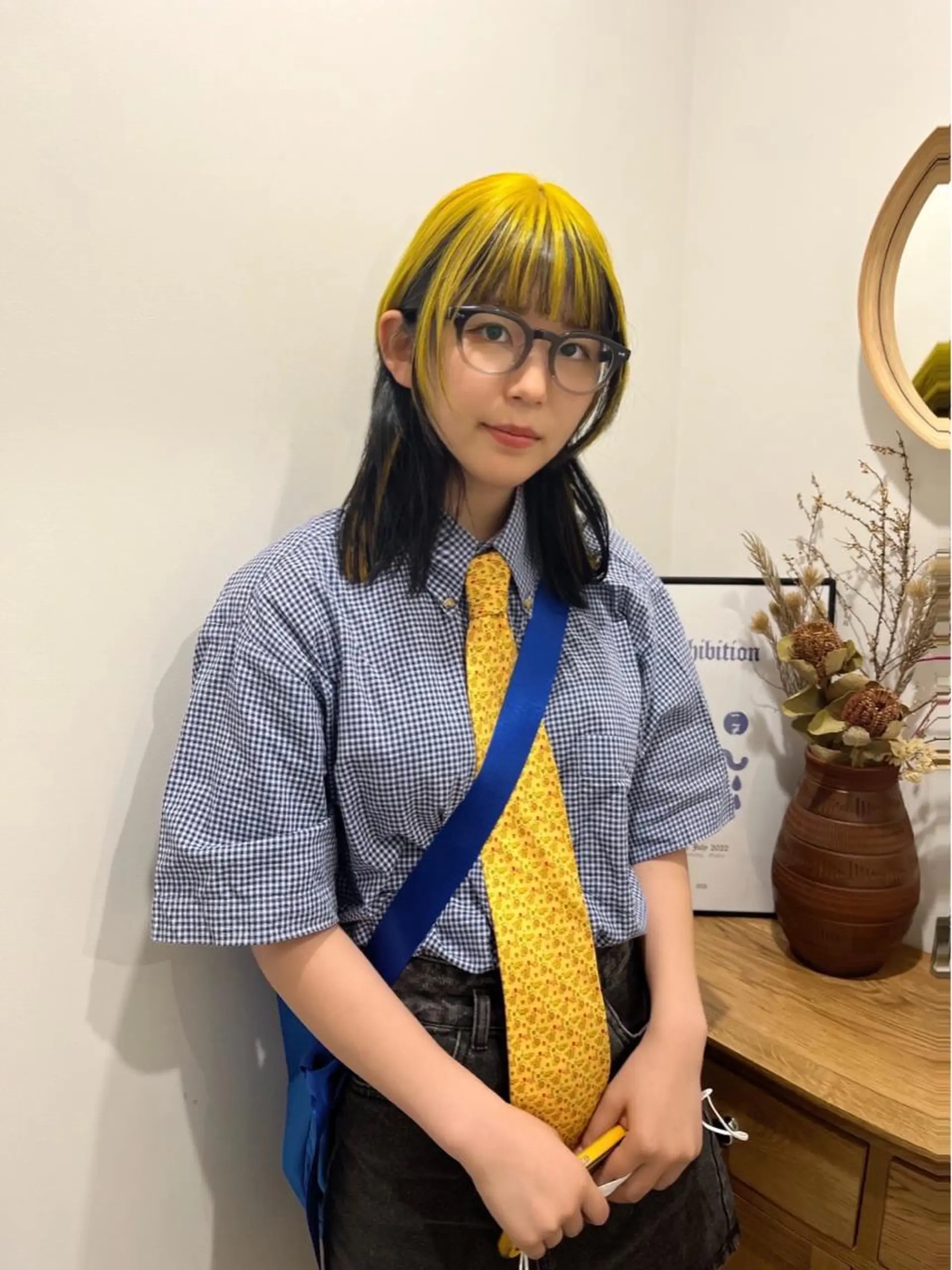 ミディアム カラー ハイトーン/心斎橋/ honomiのヘアスタイル