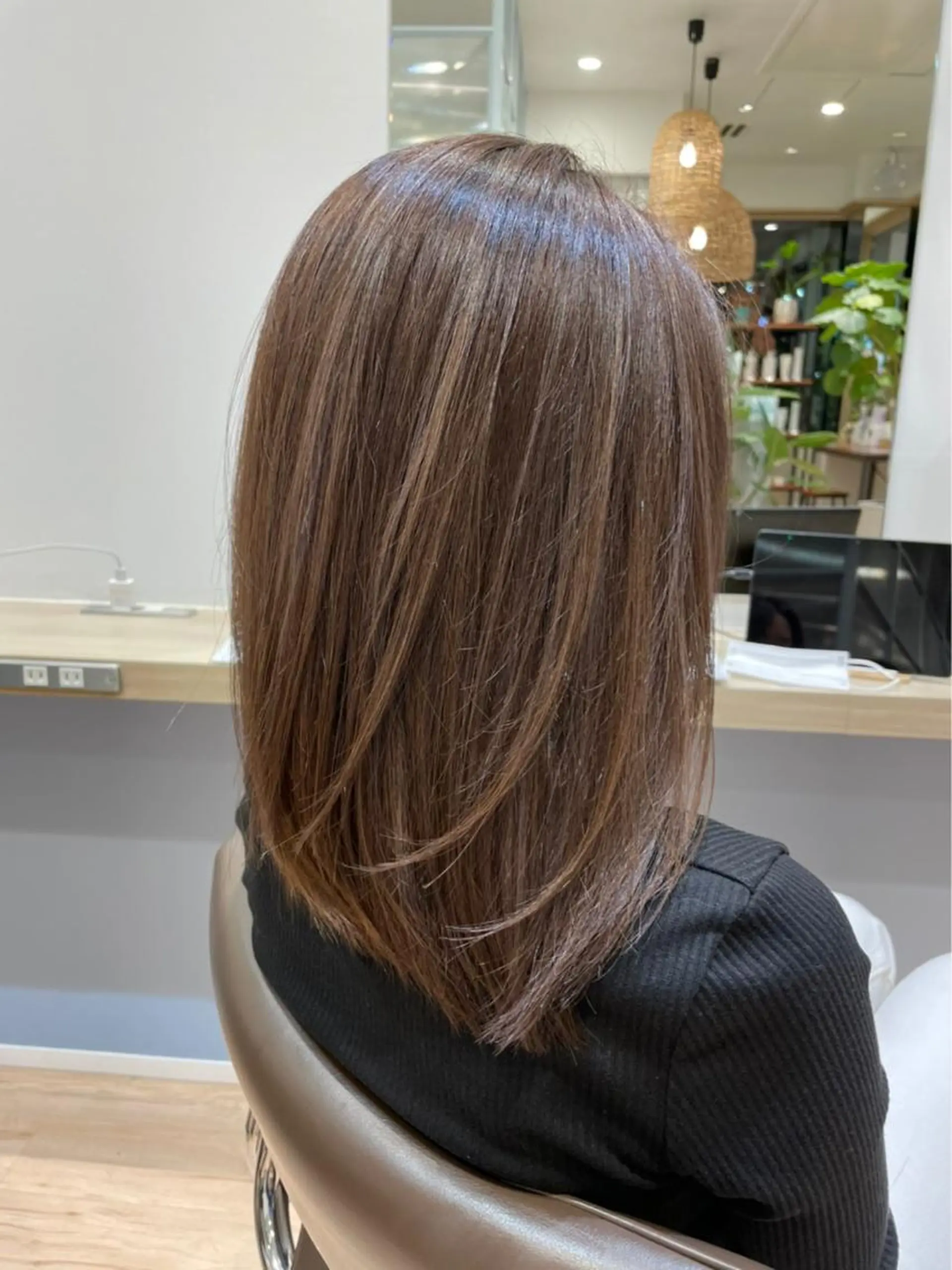 セミロング カラー ベージュカラー ヘアカラー 藤井 清香のヘアスタイル
