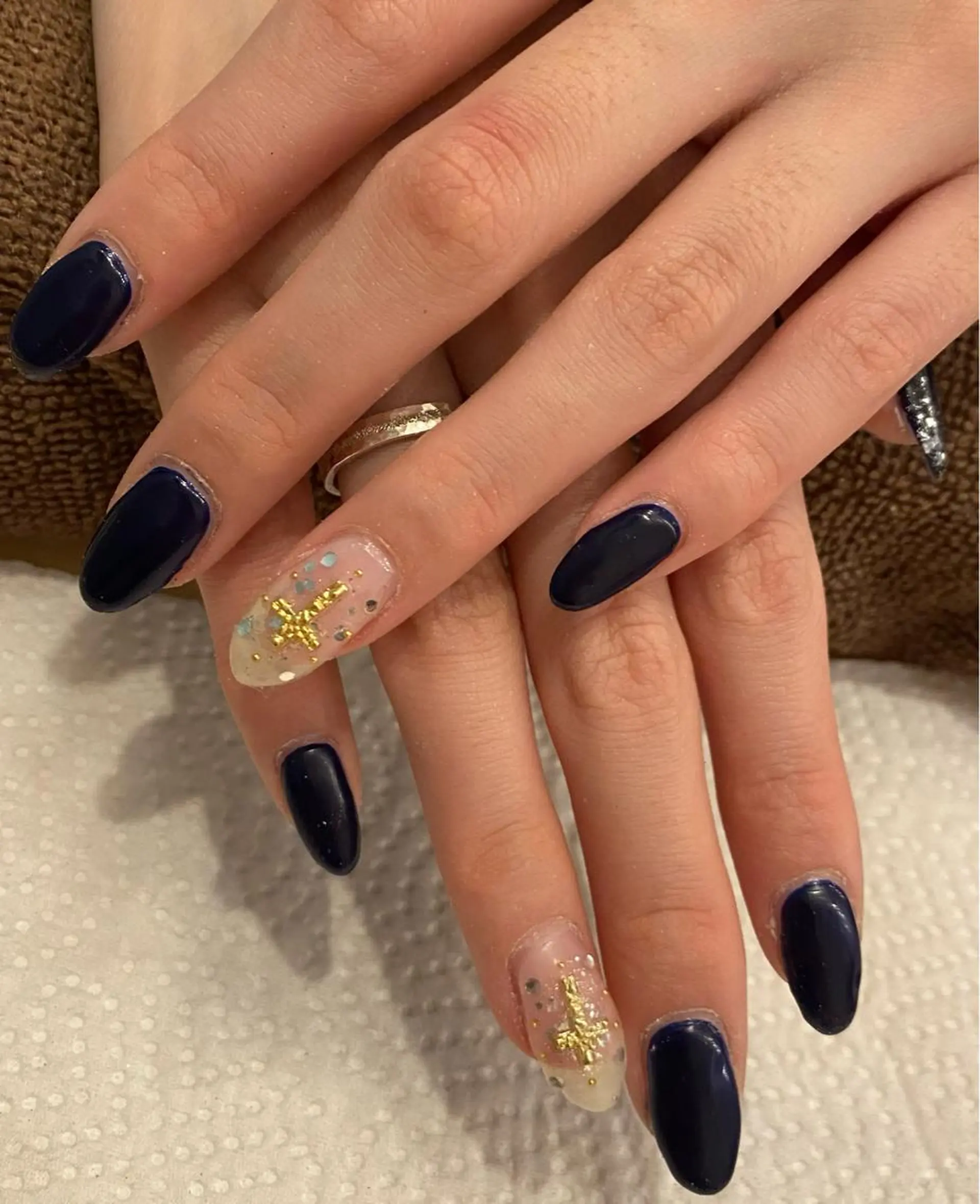 ネイル アートネイル グラデーション ラメ(グリッター) ワンカラーネイル シンプルネイル Mizuki 🦋のネイルデザイン