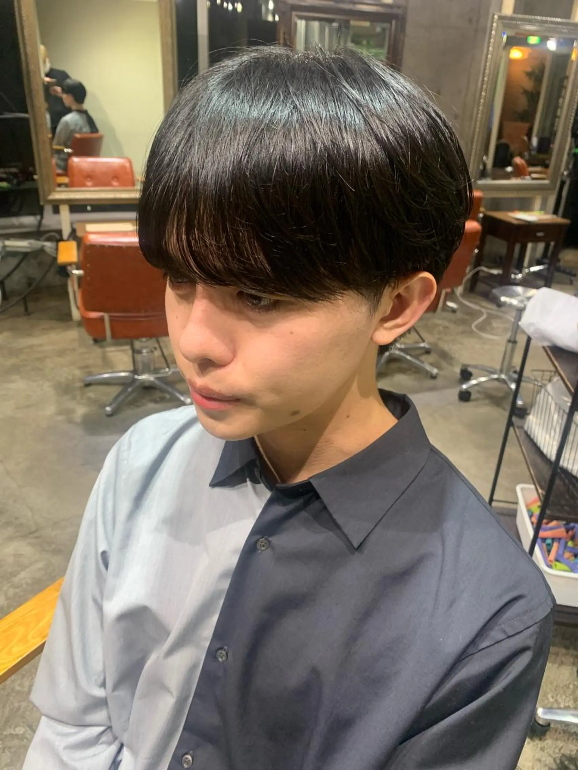 パーマ メンズ 縮毛矯正/韓国ヘア /ブリーチ/柴山のヘアスタイル