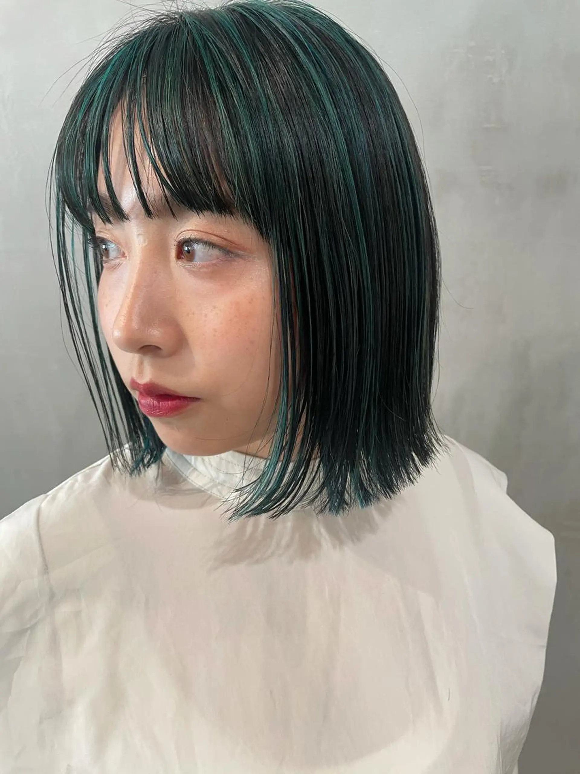 ミディアム カラー ヘアカラー トリートメント 優 作のヘアスタイル
