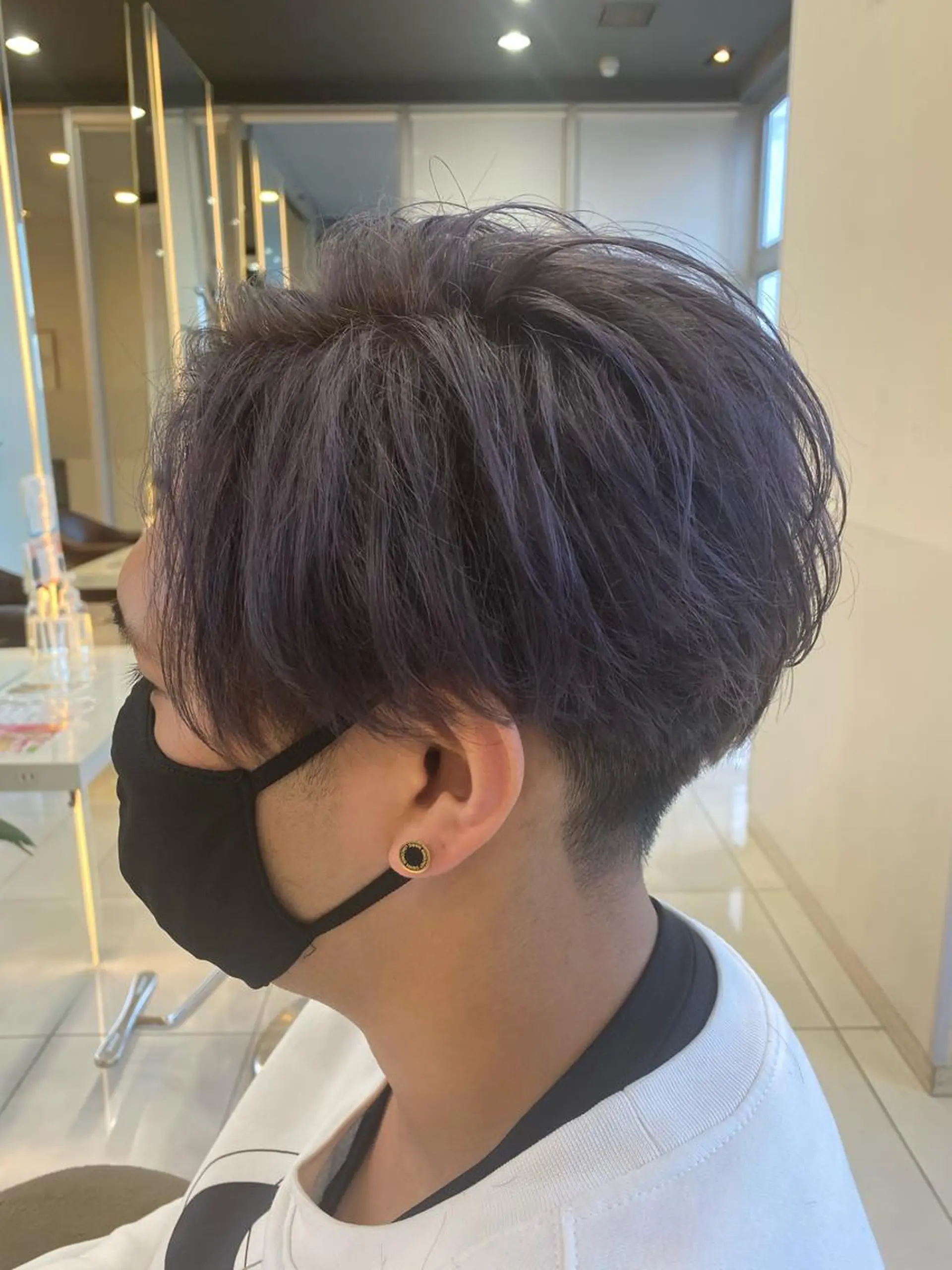 ショート メンズ センターパート 刈り上げ カット ヘアカラー メンズサロン/戸塚駅 東口3分/冨田大輝のヘアスタイル