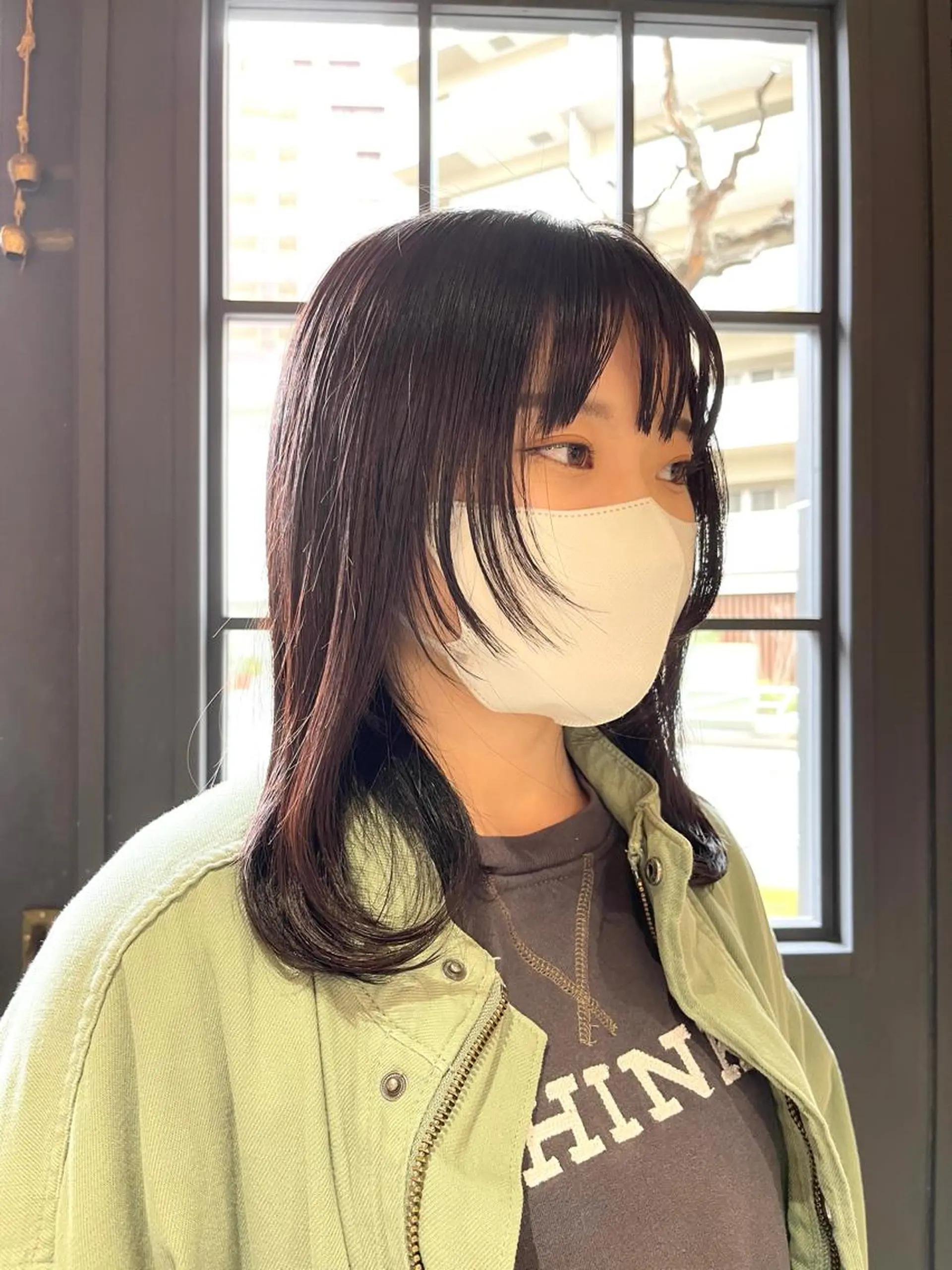 ミディアム ウルフカット カット ROCCOeast Rukaのヘアスタイル