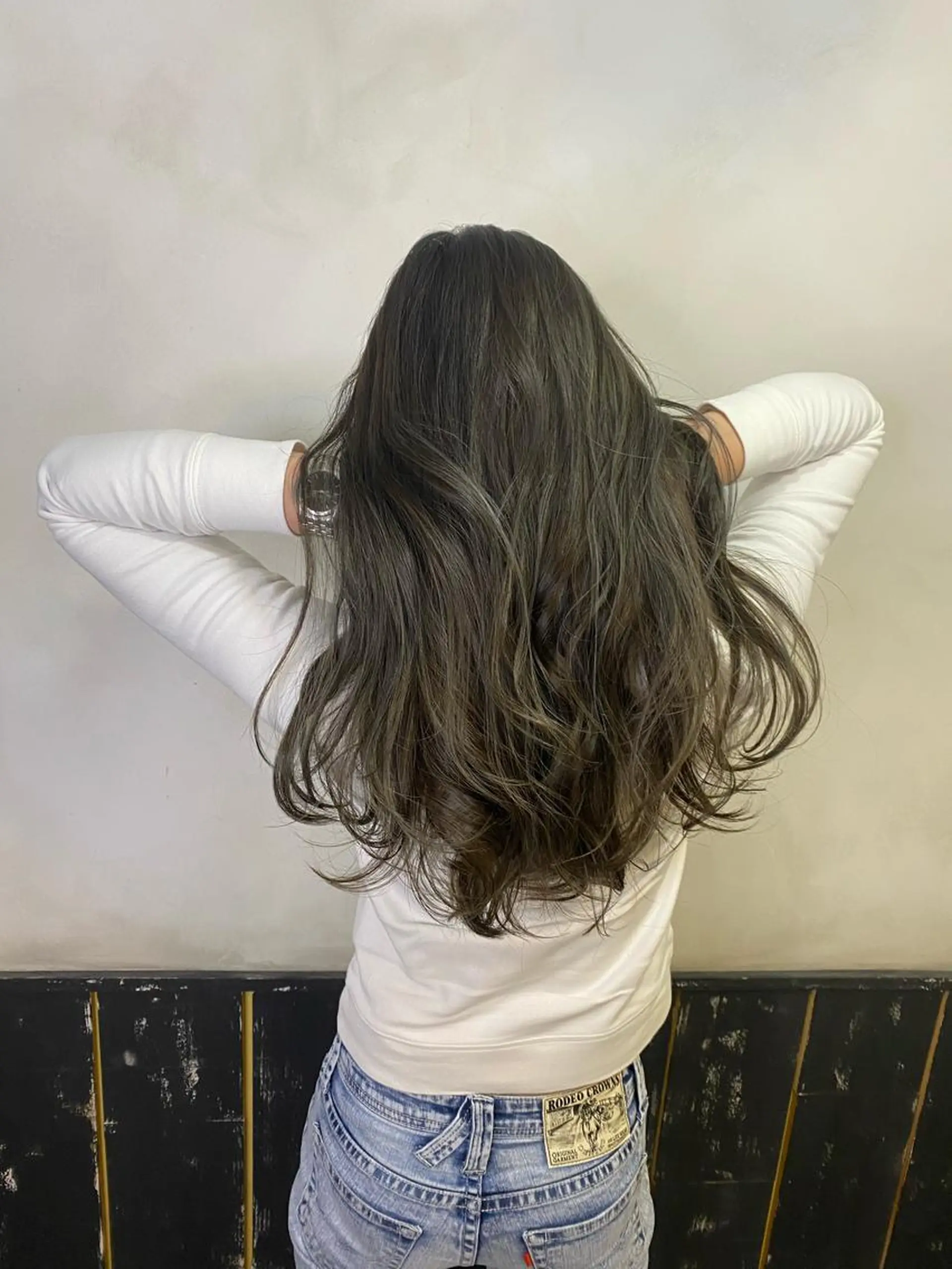 ロング カラー バレイヤージュ ミストバング ブリーチ ケアブリーチ  フェイスフレーミング カット ヘアカラー トリートメント AUBE HAIRazul吉祥寺所属・髪質改善✨幹細胞✨ ウルツヤ🌈清水　祥のヘアスタイル