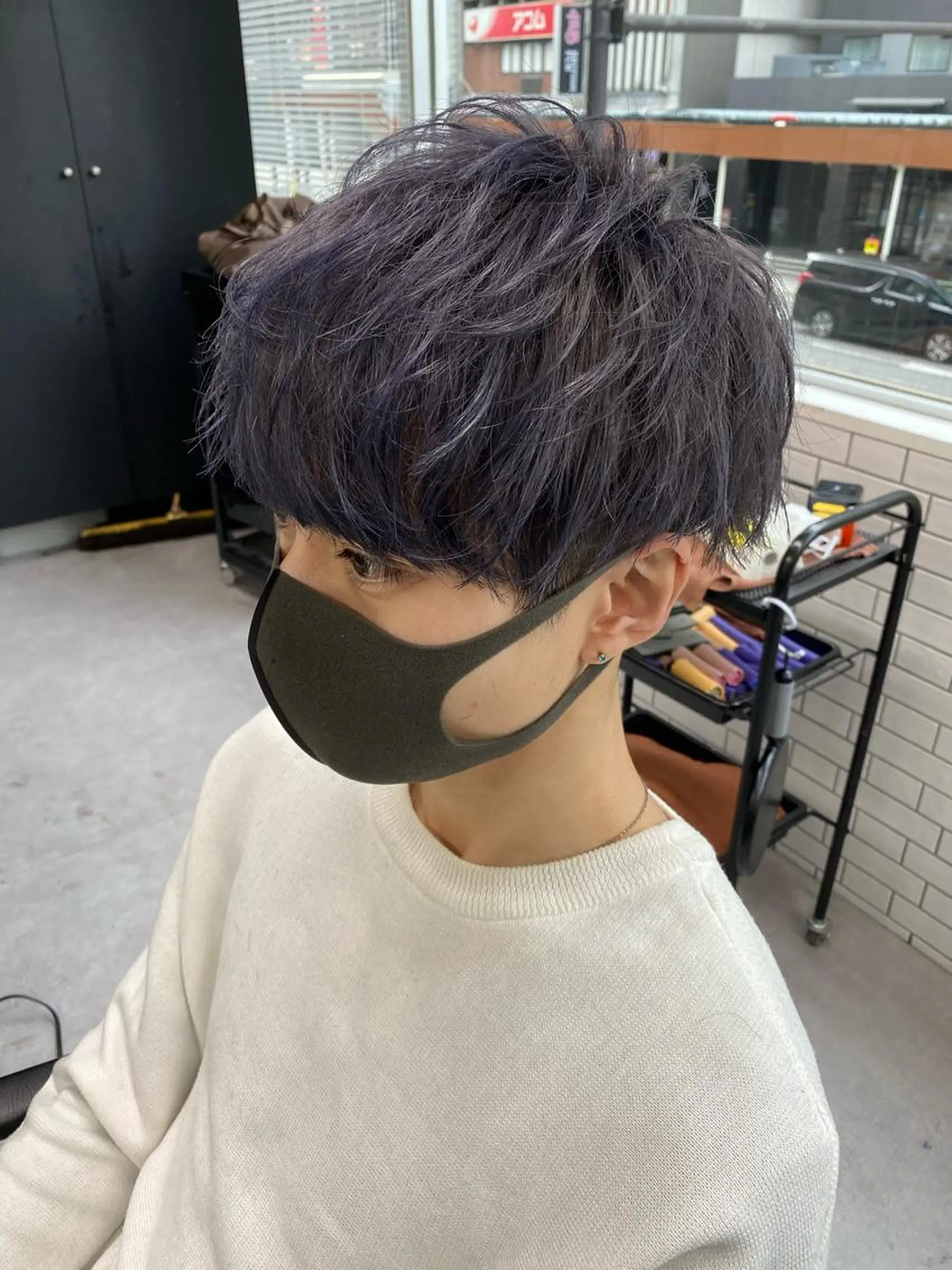 カラー メンズ メンズブリーチ ブリーチ ダブルカラー シルバー カット ヘアカラー トリートメント ヘアセット BLEUNIR  心斎橋所属・心斎橋本町メンズ 美容師ユースケのヘアスタイル