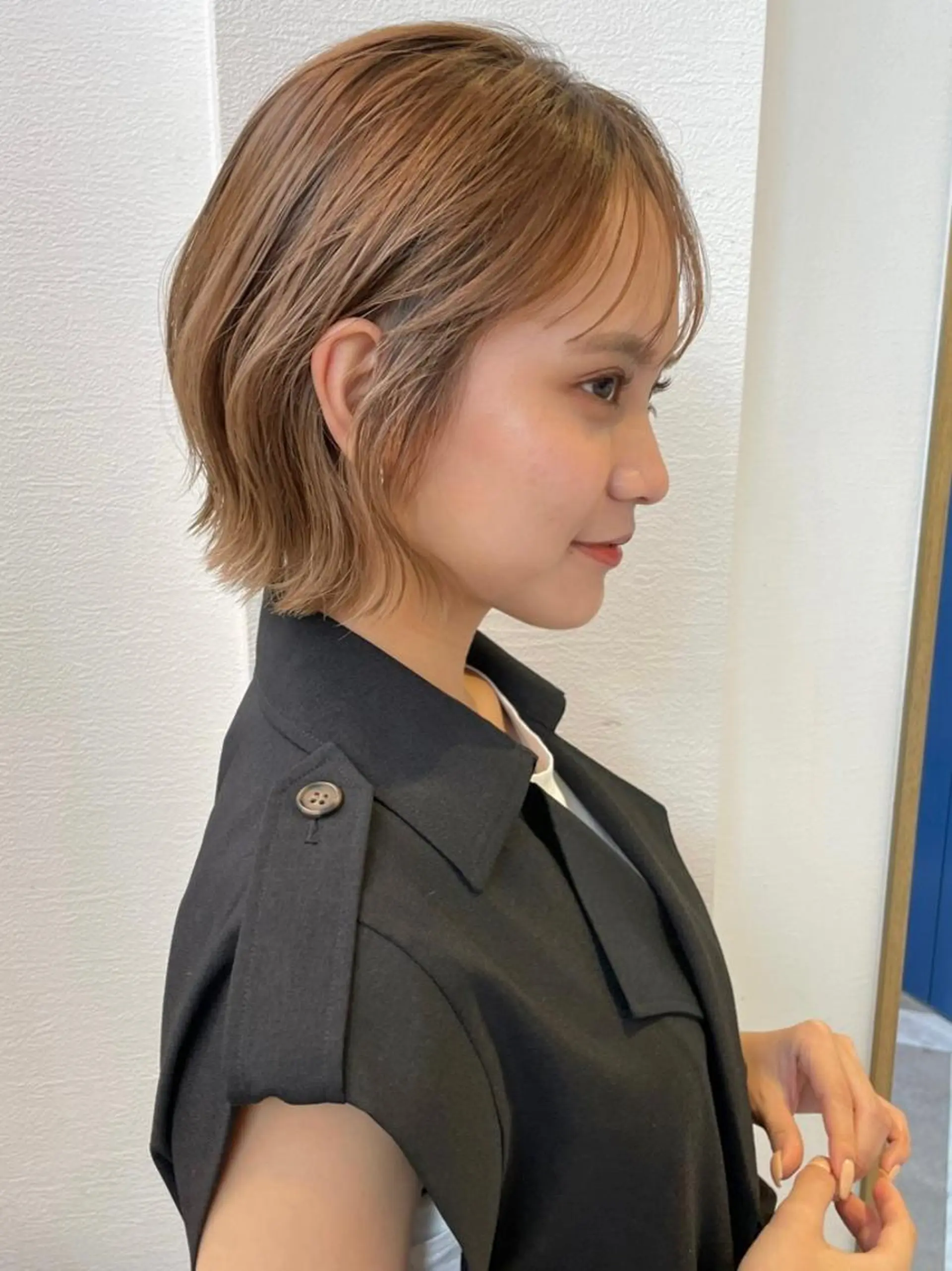 ショート ボブ カット ヘアカラー トリートメント 本田 奈穂美のヘアスタイル