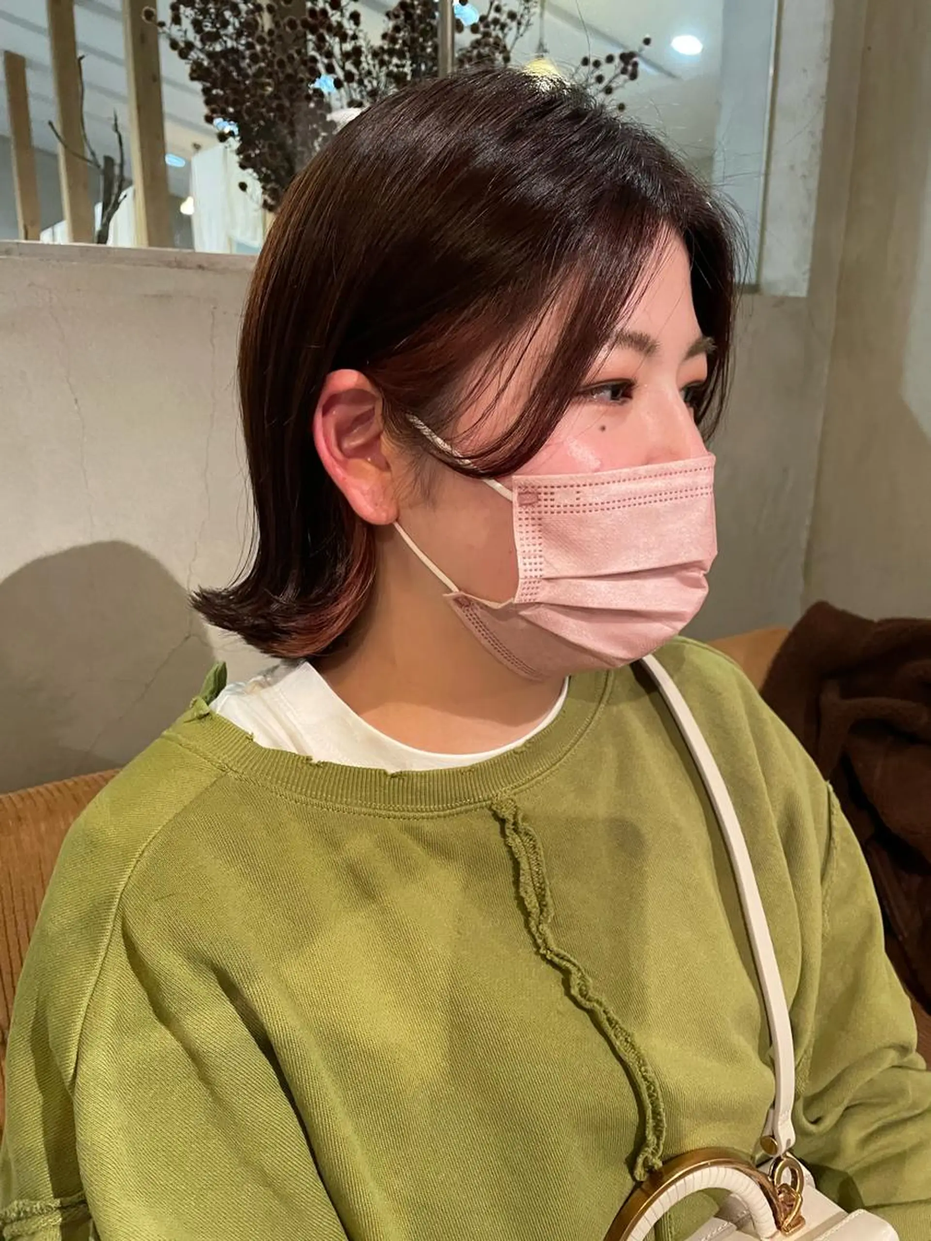 ミディアム カラー 透明感カラー 似合わせカット 石田 まいやのヘアスタイル