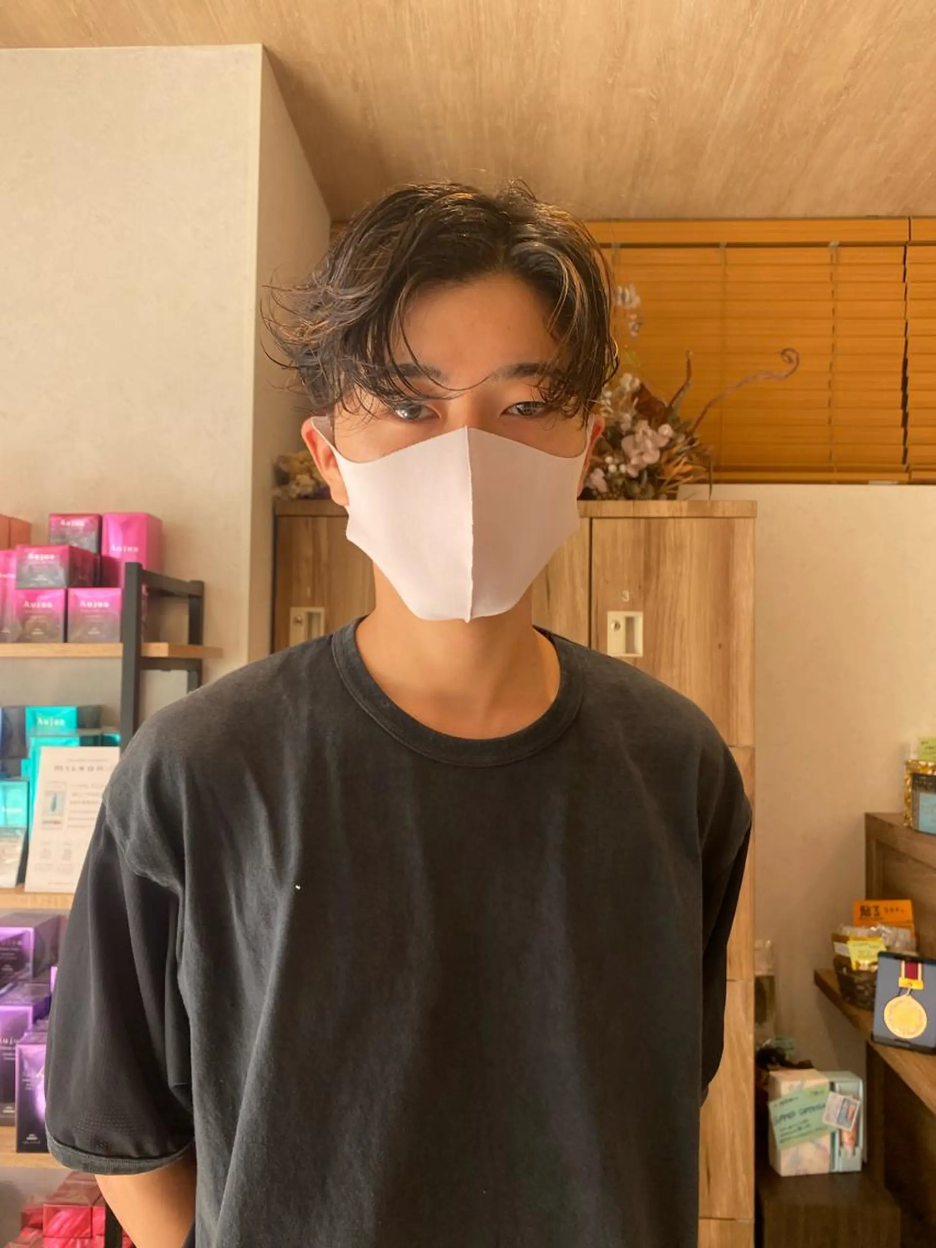 メンズ センターパート カット パーマ指名No1 /namiのヘアスタイル