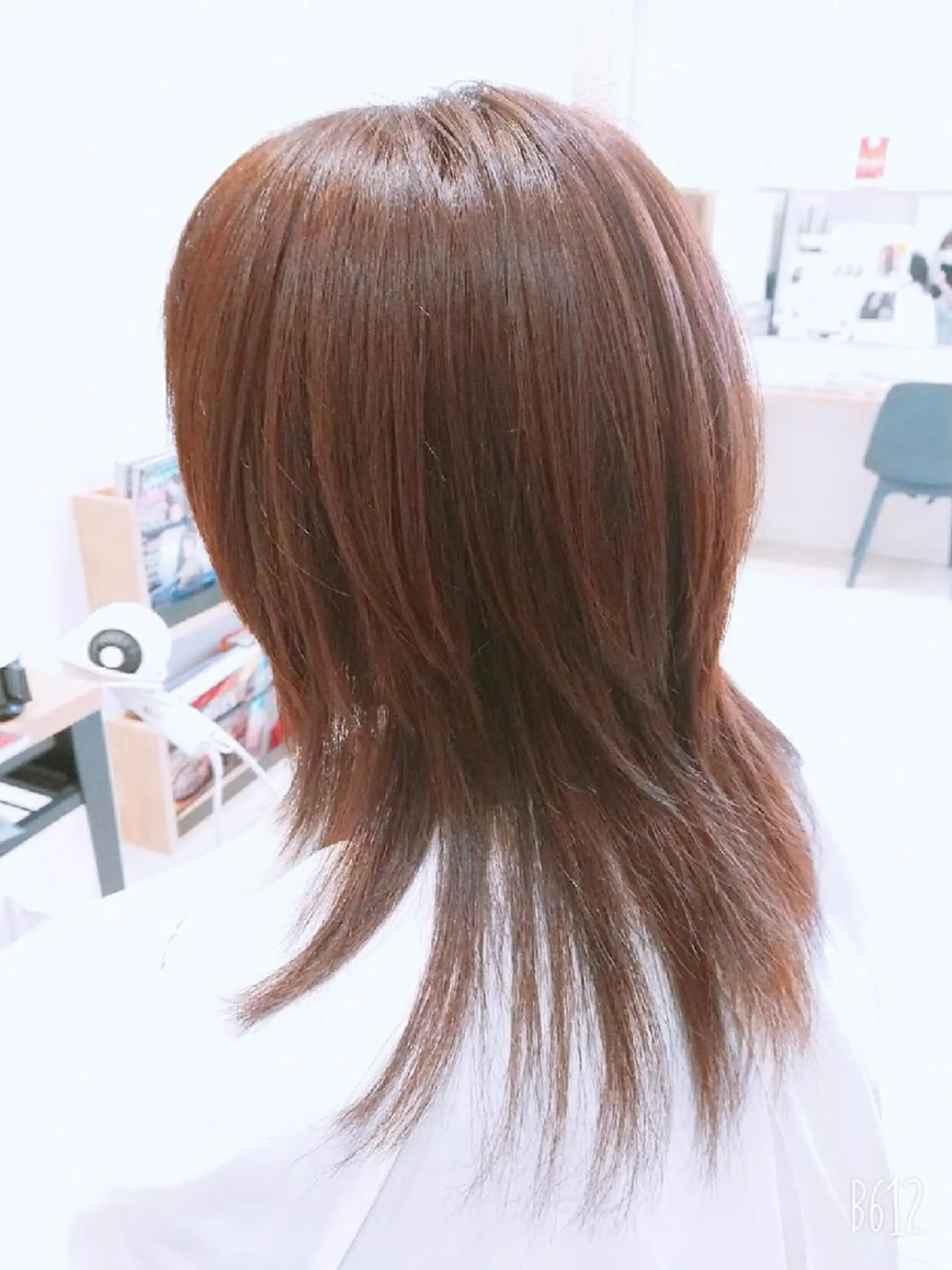 ロング ハイレイヤー レイヤーカット ロング ウルフカット 縮毛矯正 坂上 晴日のヘアスタイル