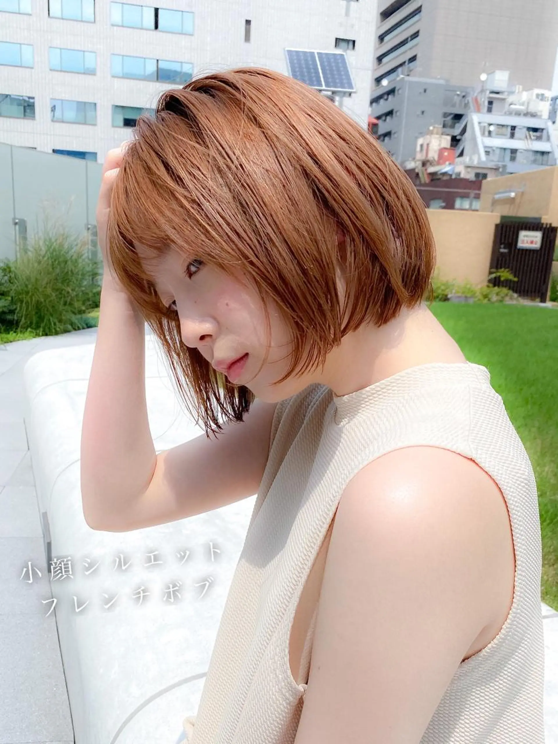 ショート カラー ウルフレイヤー&ボブ ✨透明感ベージュ中野のヘアスタイル