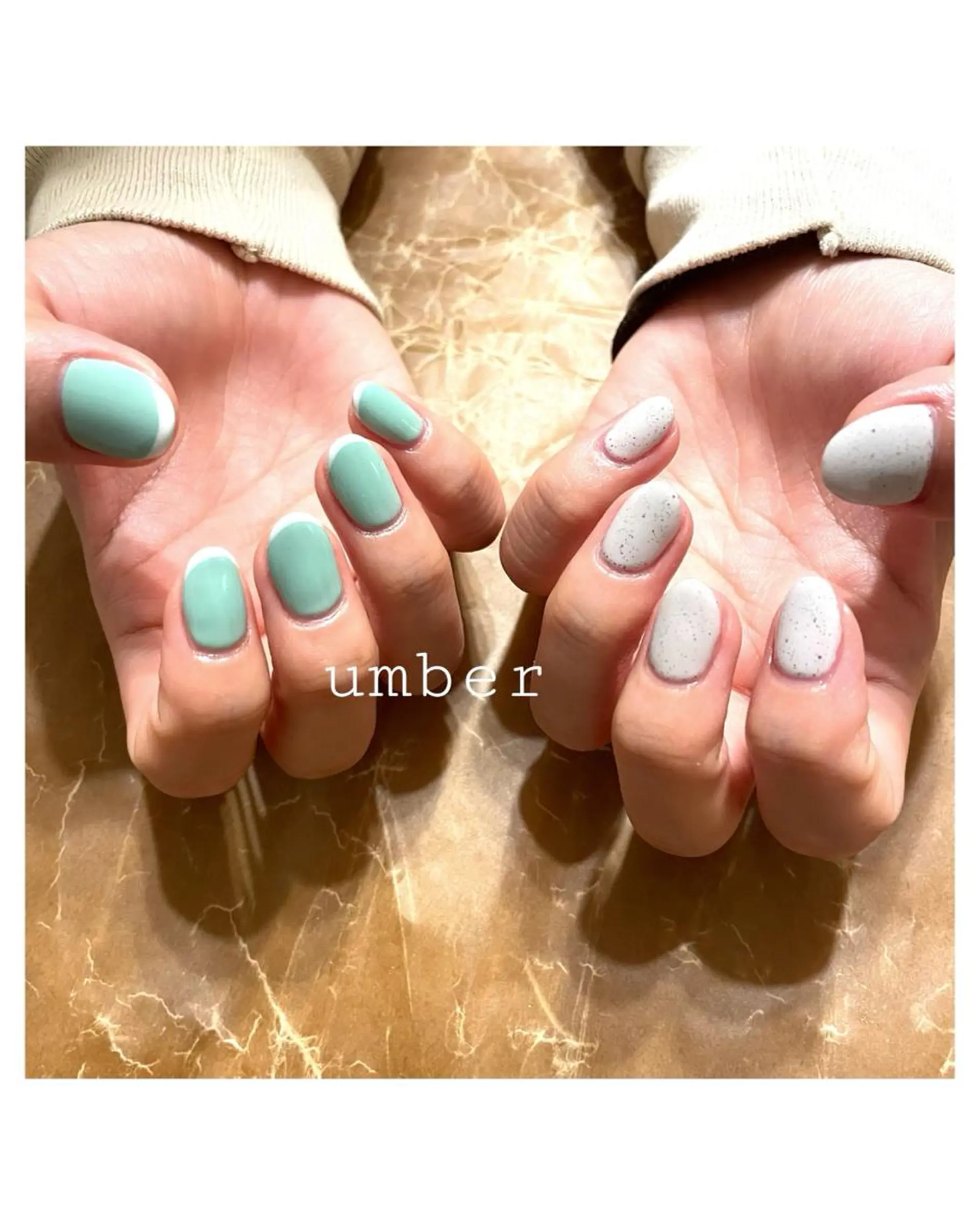 ネイル クリアネイル フラッシュネイル フットネイル フレンチネイル ジェルネイル ハンドネイル umber 三茶1分のネイルデザイン