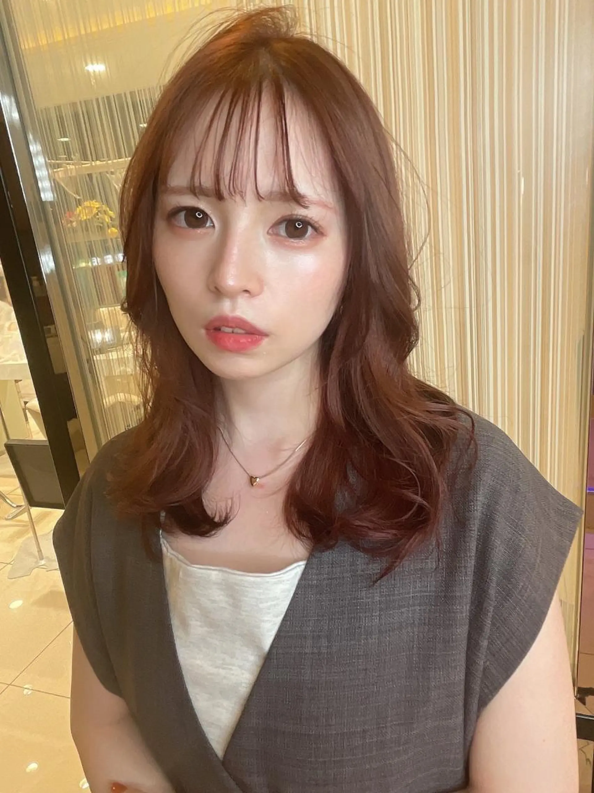 セミロング 💗ブリーチなし 垢抜け💗徳井はやとのヘアスタイル