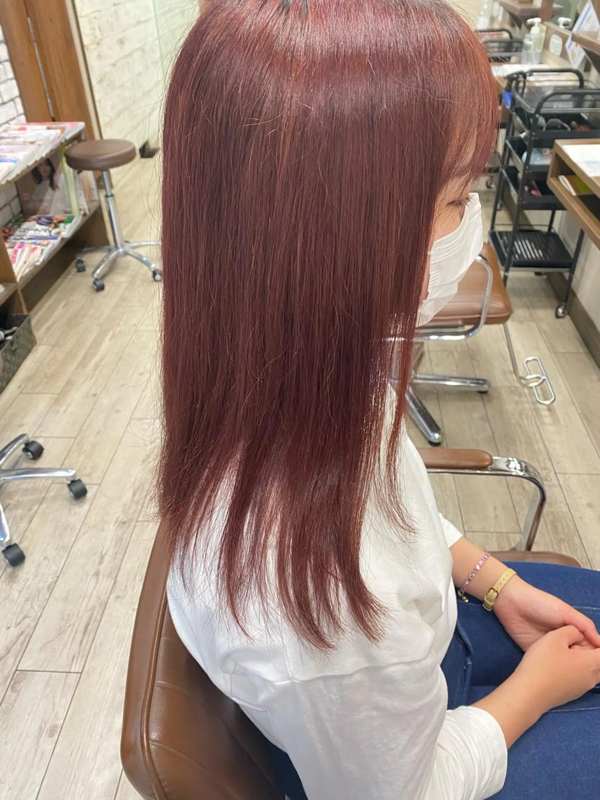 セミロング カラー ブラウンカラー レッドカラー レッドブラウン ｲﾁｶﾜ ﾐｵ/ minim hairのヘアスタイル