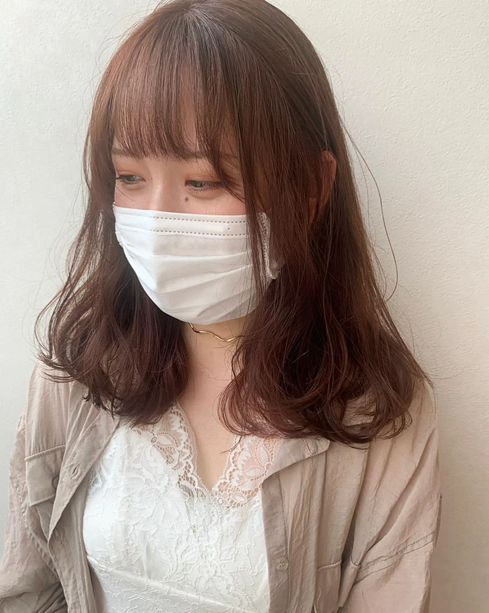ロング カラー ブラウンカラー オレンジ オレンジブラウン ヘアカラー トリートメント 透明感♡︎♡︎ 佐々木早苗のヘアスタイル