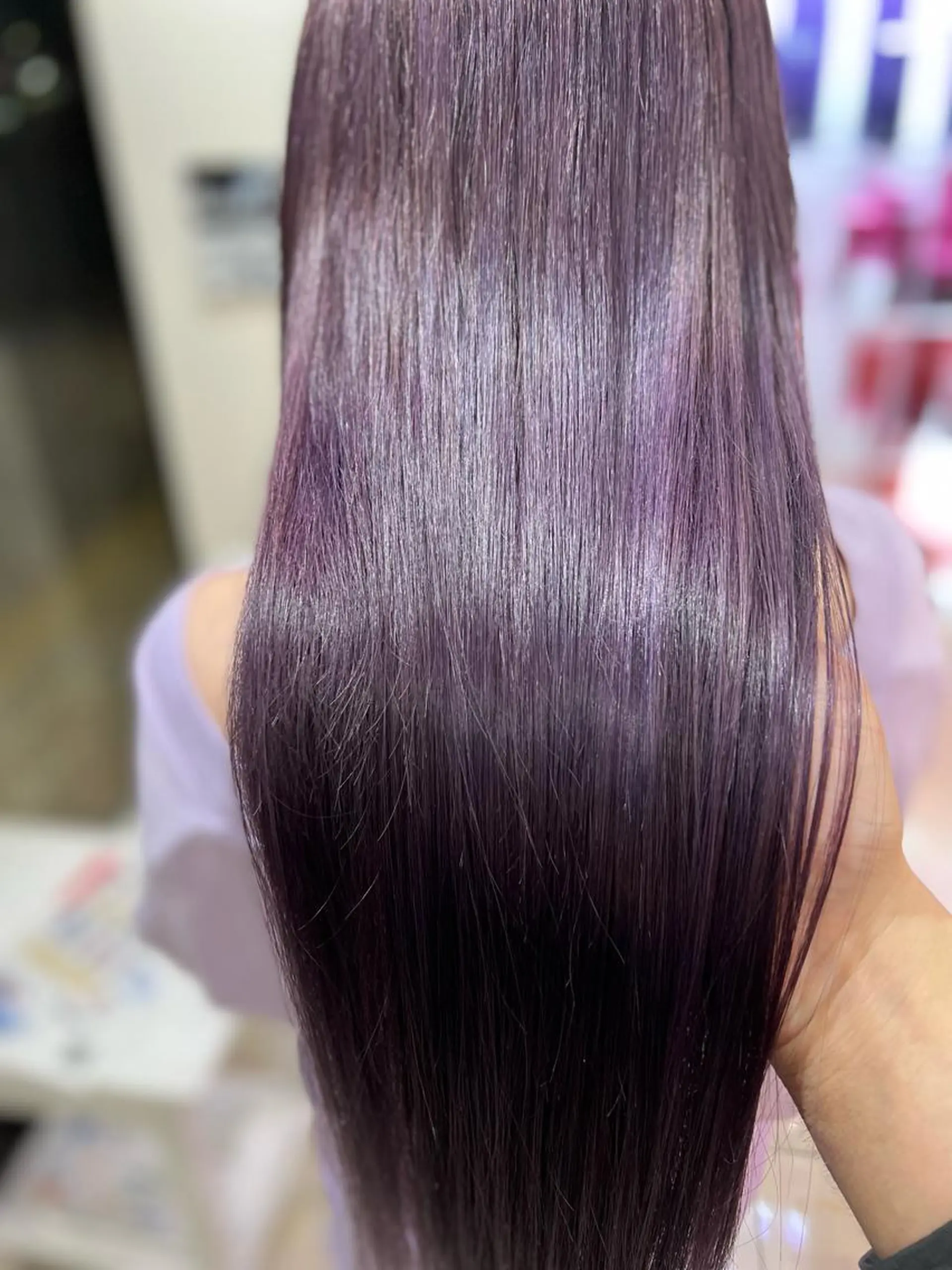ロング カラー ブリーチ トリートメント カット トリートメント オーガニック/白髪 ぼかし/斎藤相慶のヘアスタイル