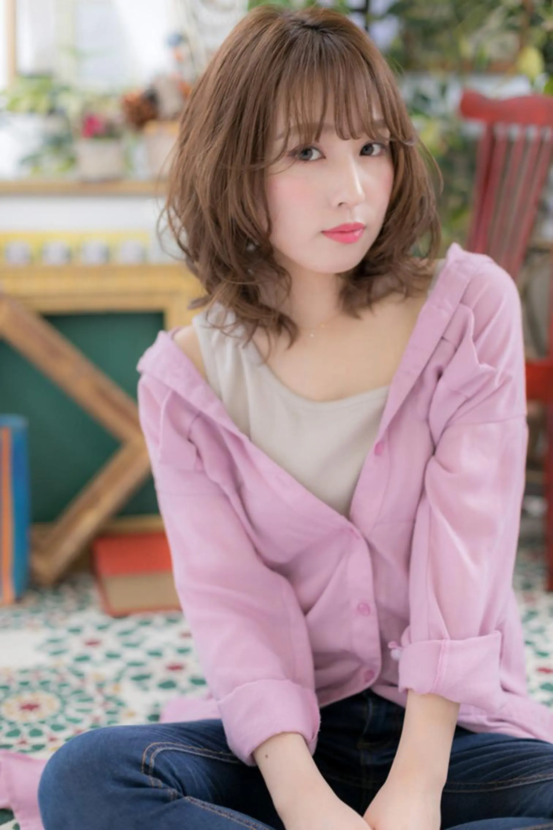 ミディアム ミディアムパーマ 小顔カット得意🌟 岩渕麻由のヘアスタイル