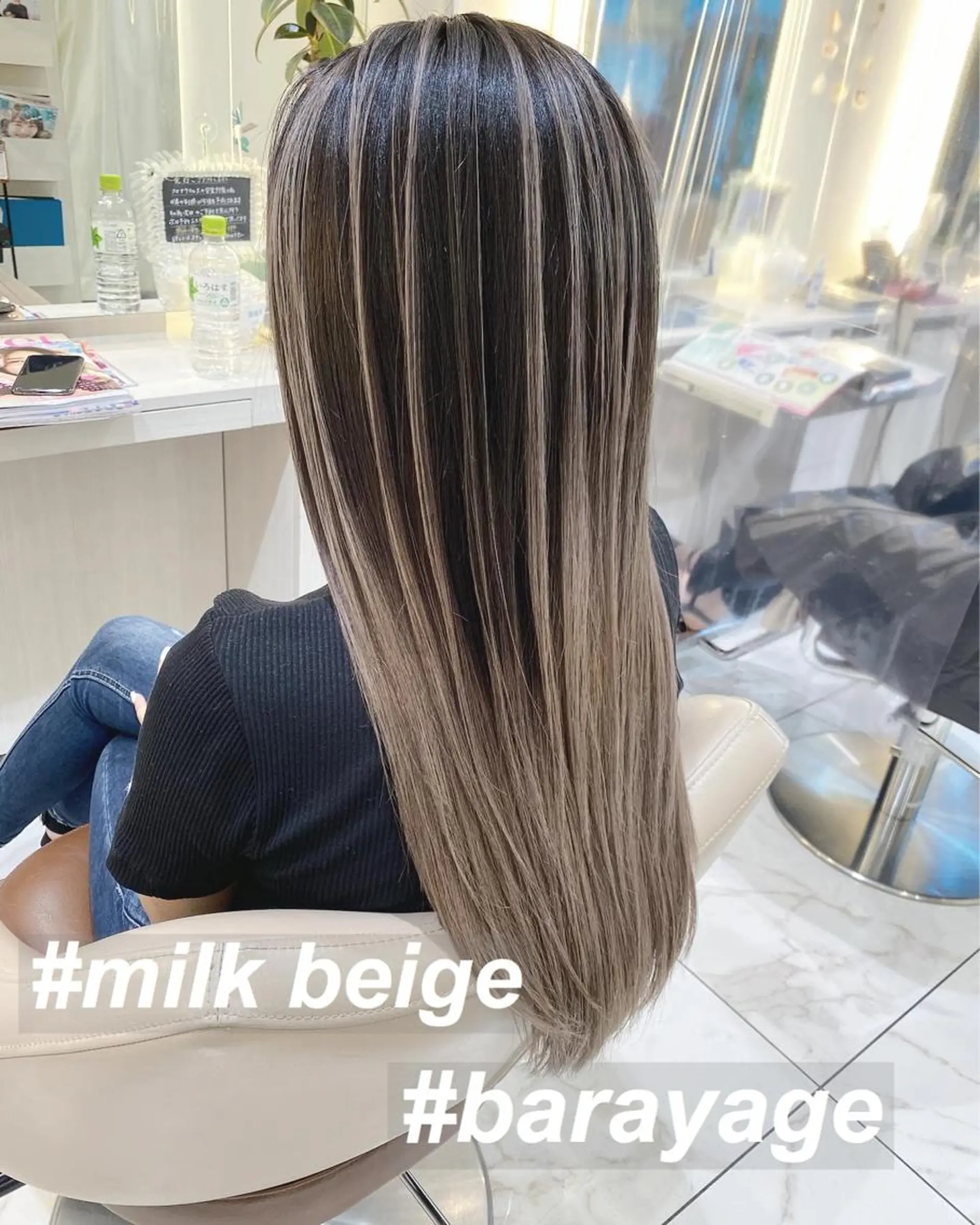 ロング カラー バレイヤージュ 髪質改善 レイヤーカット カット ヘアカラー トリートメント 山崎俊輔/髪質改善 /バレイヤージュのヘアスタイル