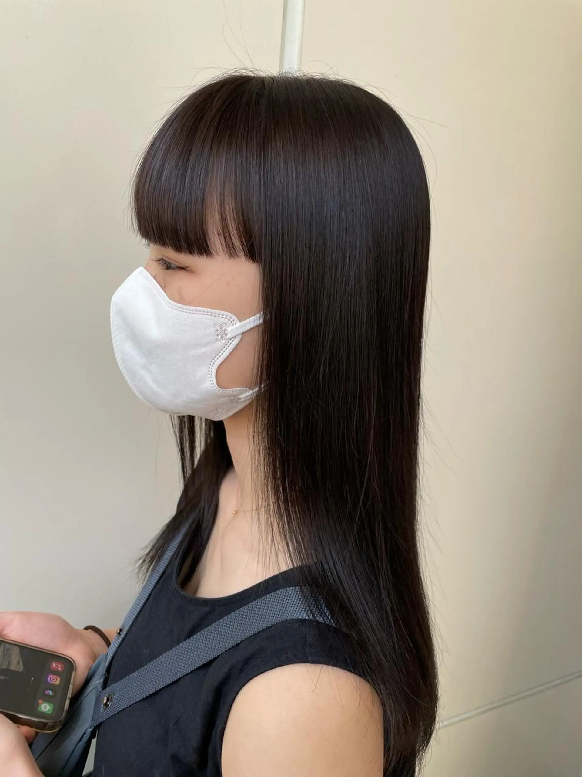 セミロング カラー シールエクステ/束感 マツエク/マツパのヘアスタイル