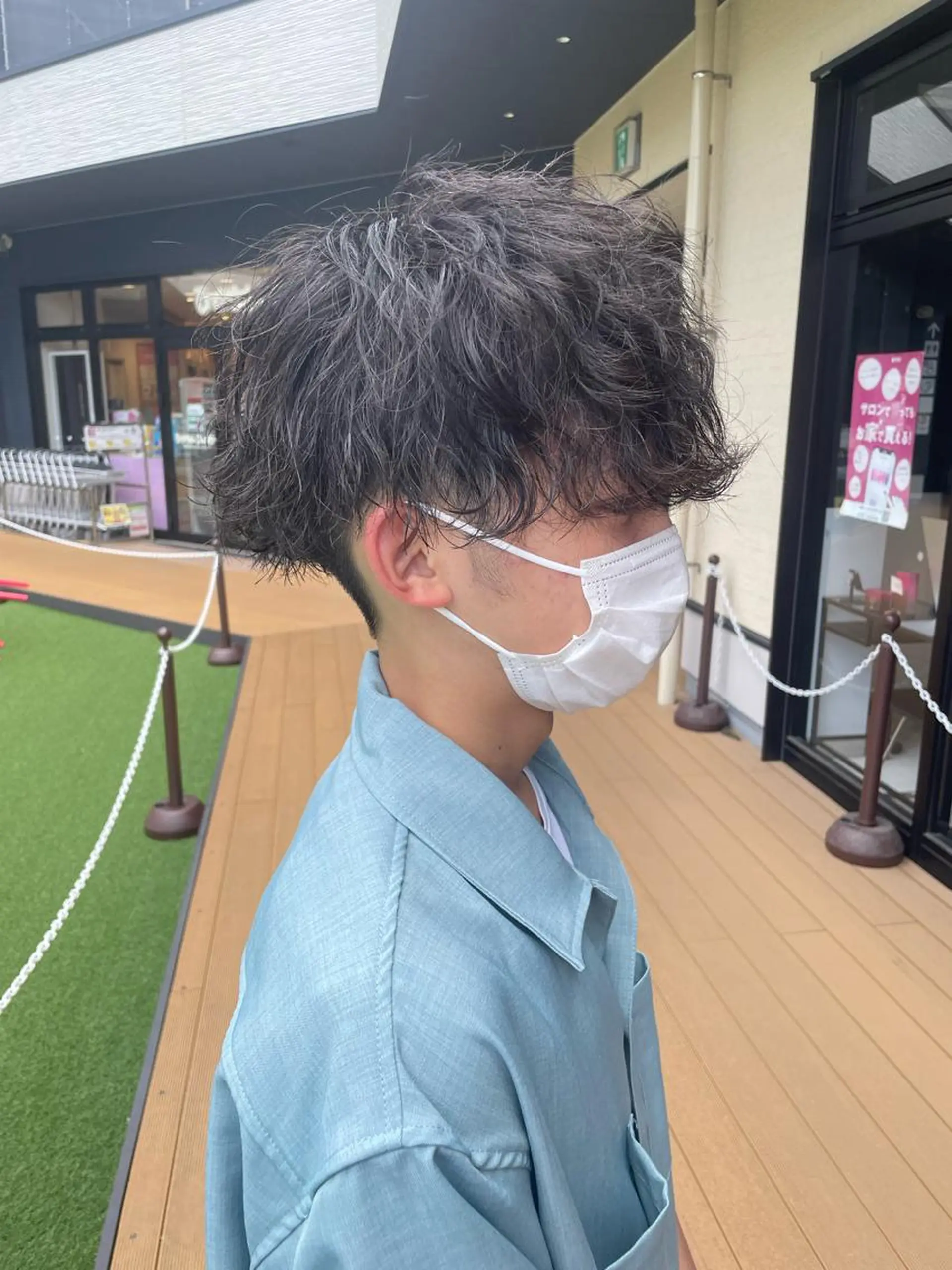 ショート パーマ メンズ マッシュ メンズパーマ メンズヘア特化 崎田 成人のヘアスタイル